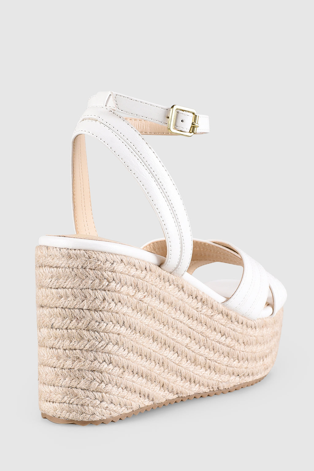VERALi Callie Rope Wedges White Softee by Selfie Leslie