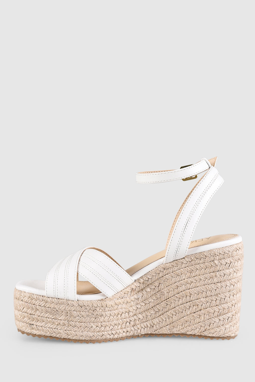 VERALi Callie Rope Wedges White Softee by Selfie Leslie