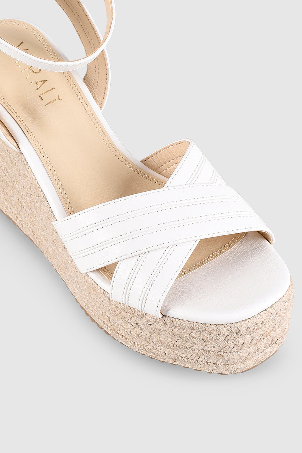 VERALi Callie Rope Wedges White Softee by Selfie Leslie