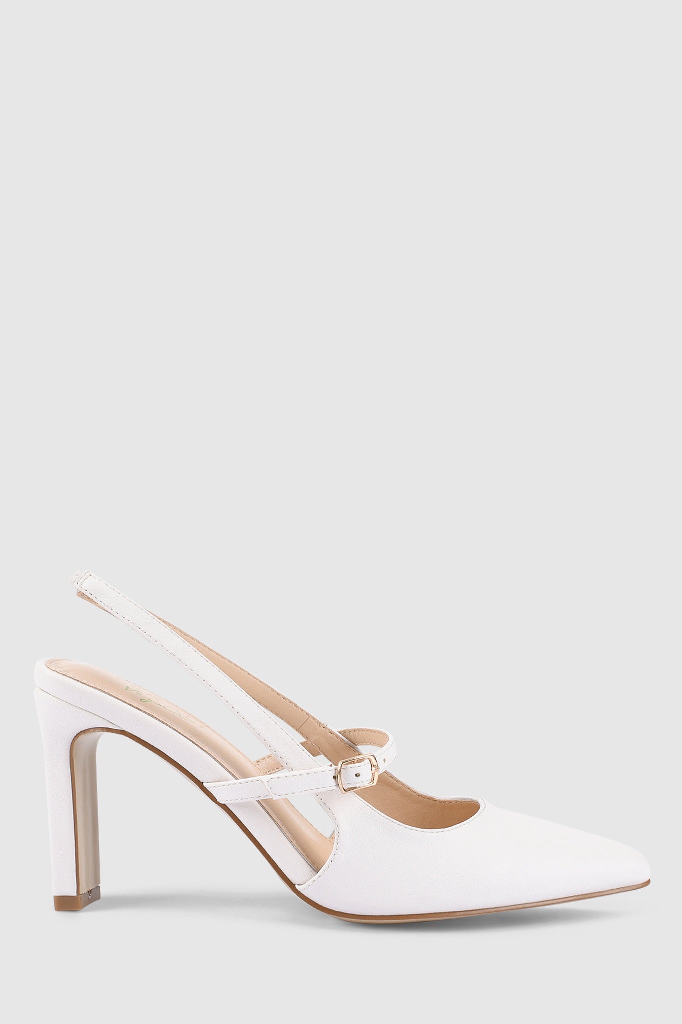 VERALi Kimchi Slingback Block Heels White by Selfie Leslie