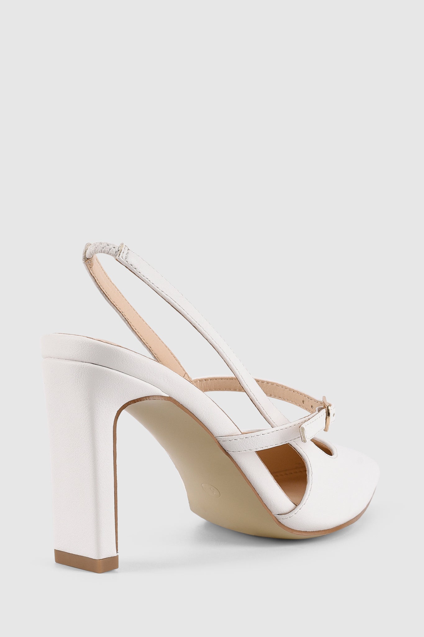 VERALi Kimchi Slingback Block Heels White by Selfie Leslie