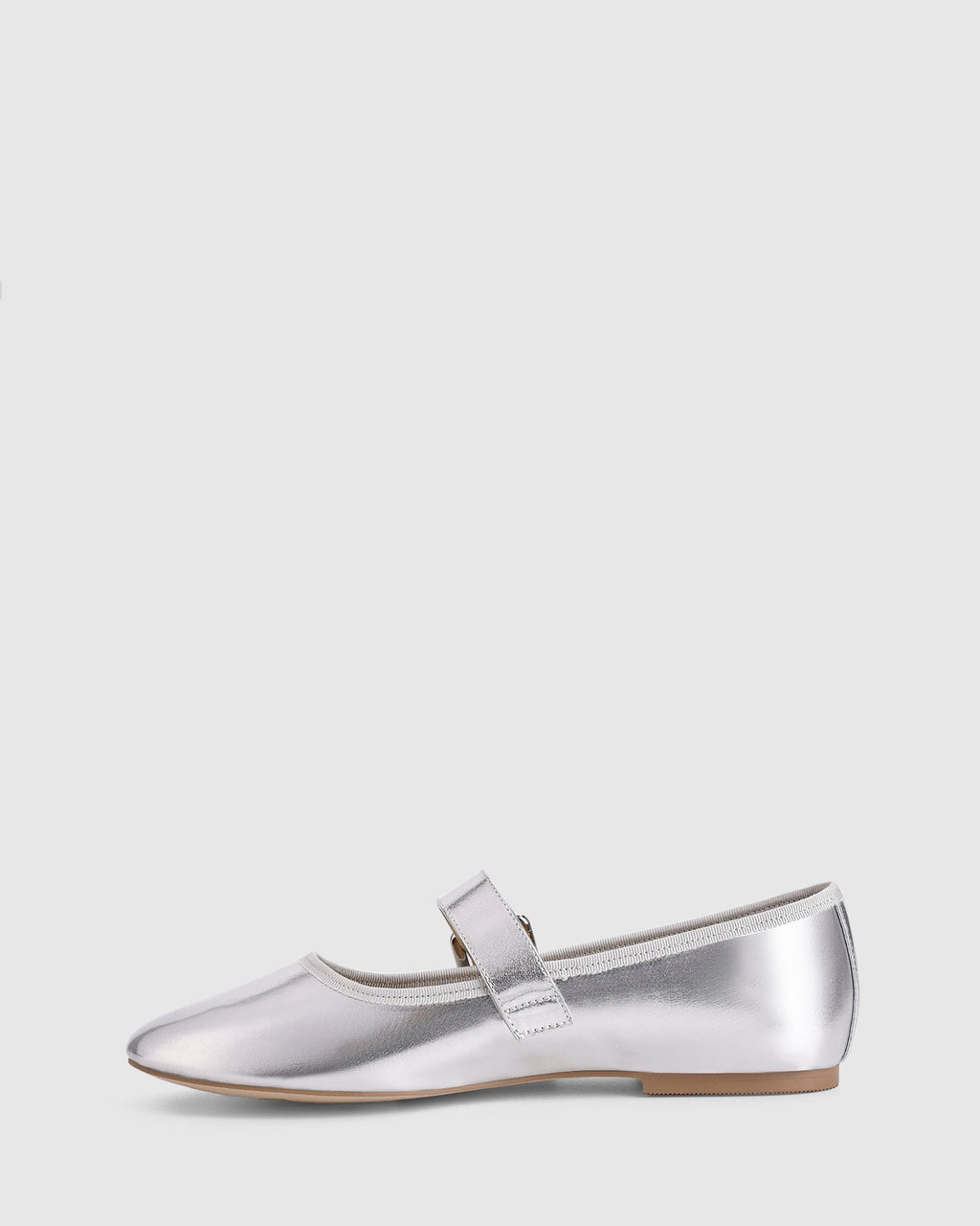 VERALi Banks Buckled Mary-Jane Flats Silver by Selfie Leslie
