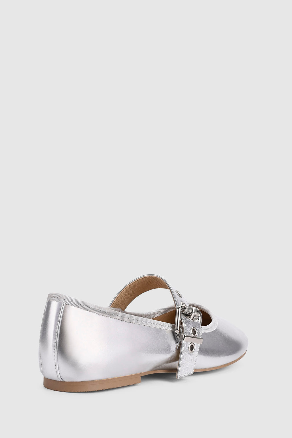 VERALi Banks Buckled Mary-Jane Flats Silver by Selfie Leslie