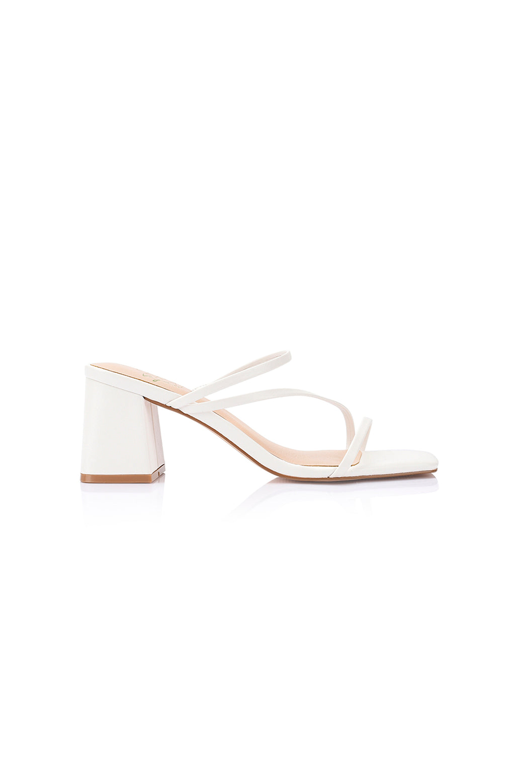VERALI Stanford Block Heel Mules White by Selfie Leslie