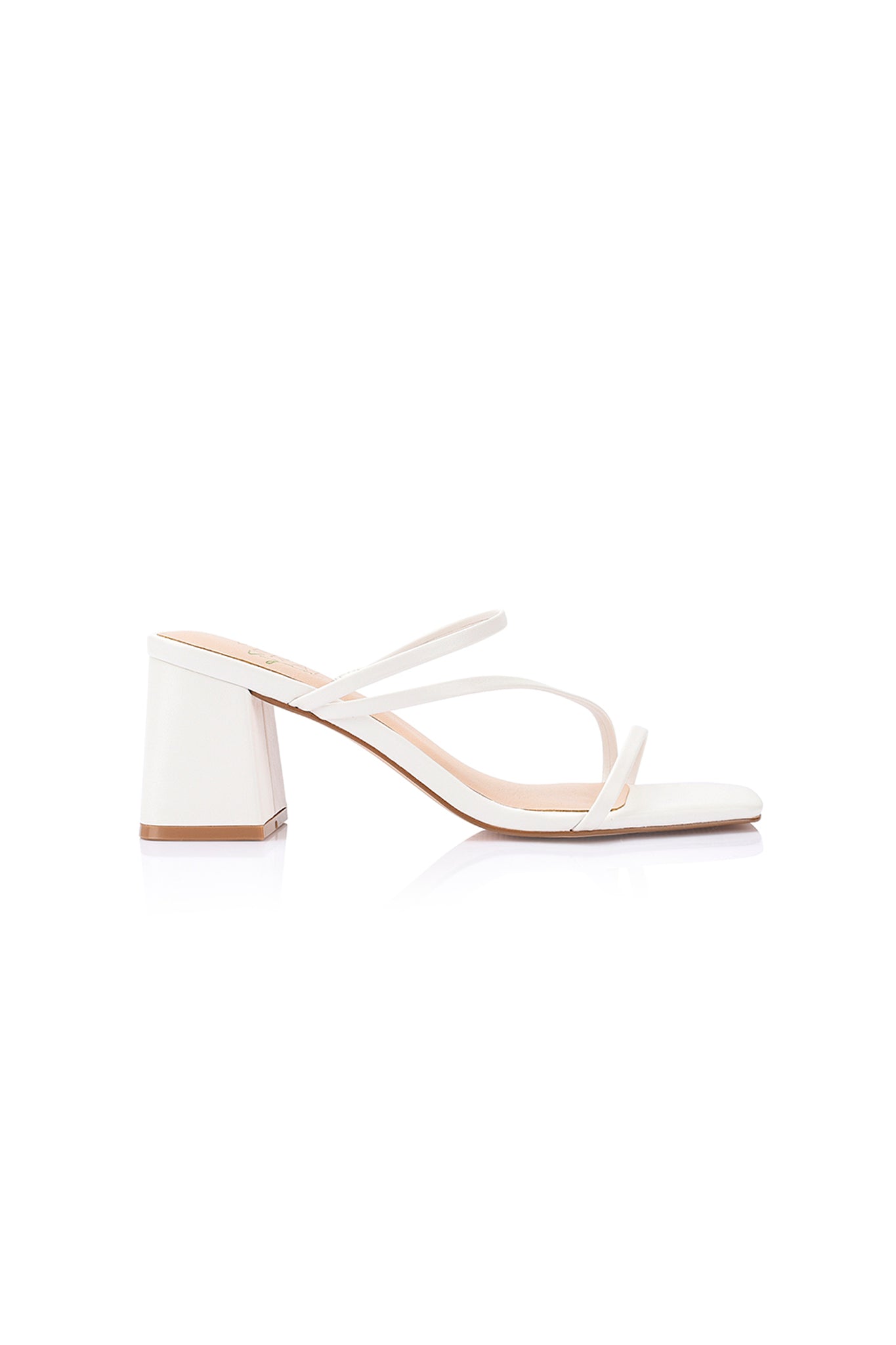 VERALI Stanford Block Heel Mules White by Selfie Leslie