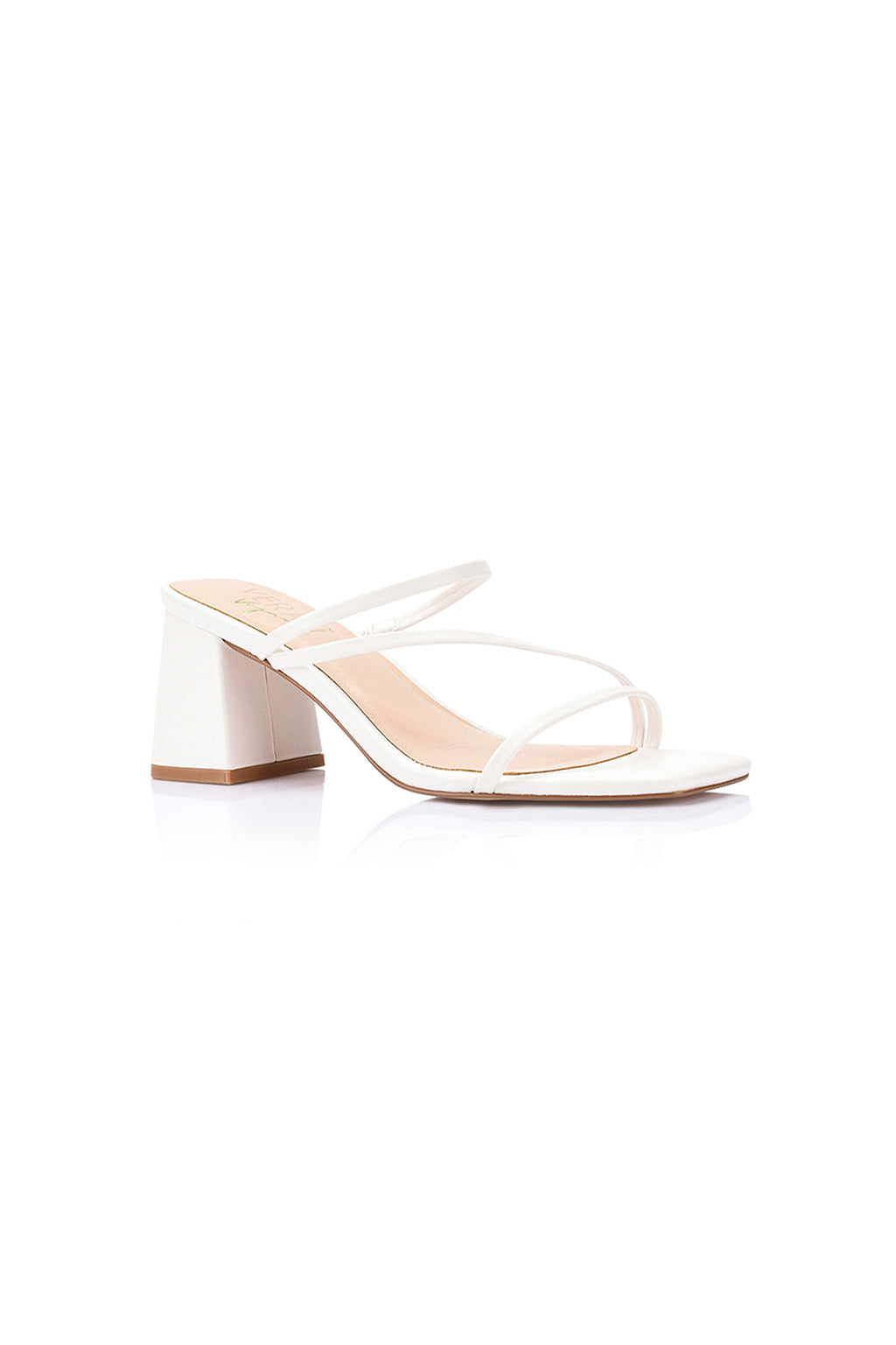 VERALI Stanford Block Heel Mules White by Selfie Leslie