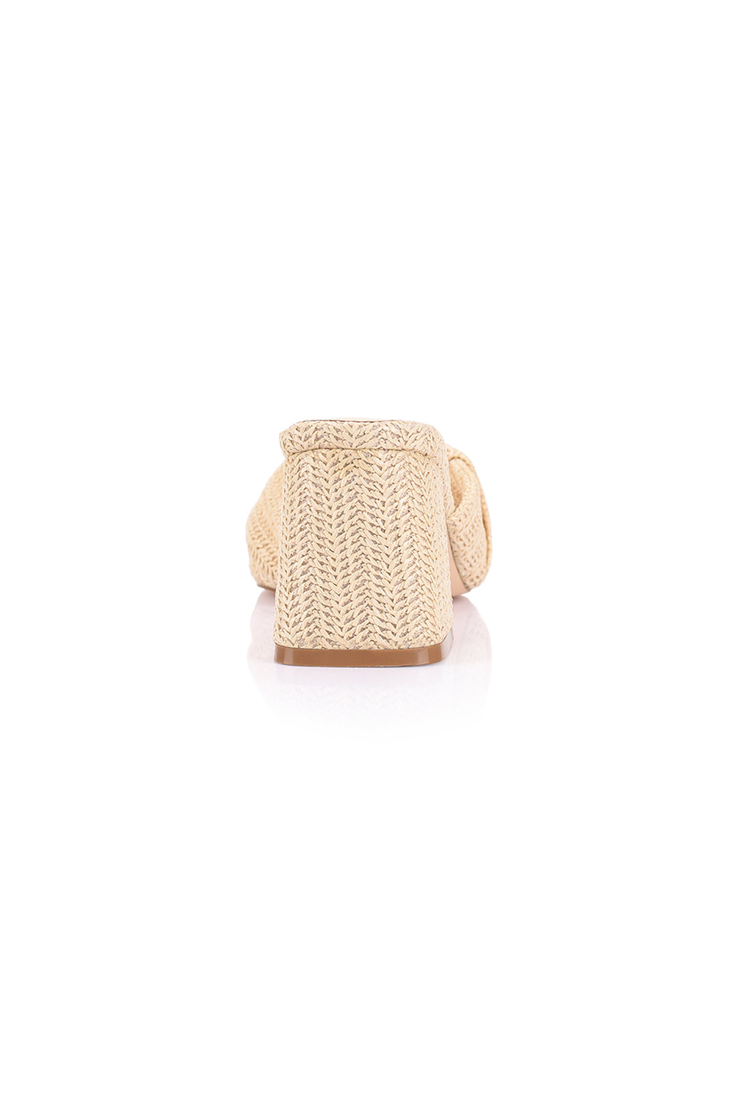 VERALI Stella Block Heel Mules Natural Raffia by Selfie Leslie