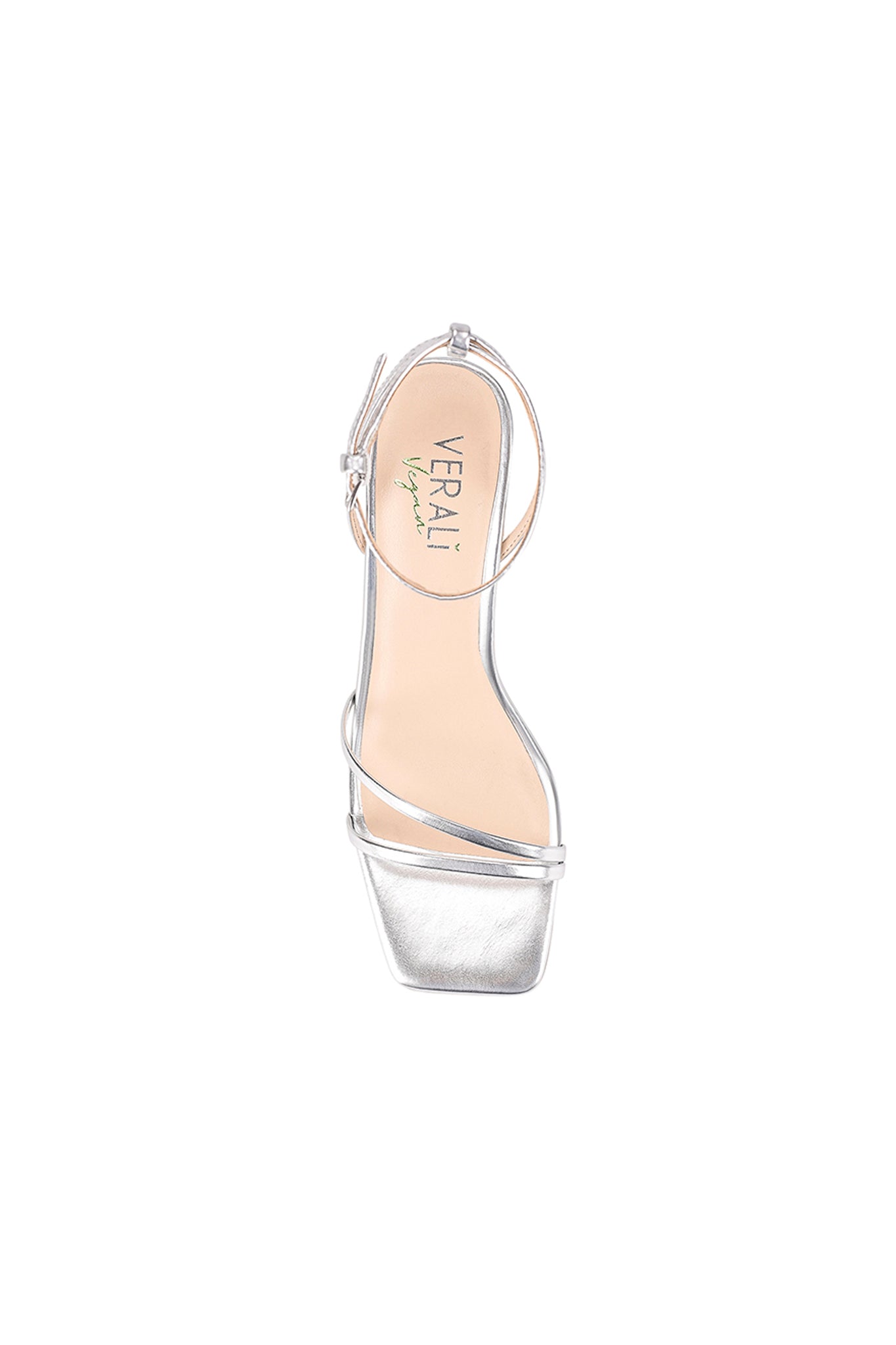 VERALI Stevie Block Heel Sandal Silver Metallic by Selfie Leslie