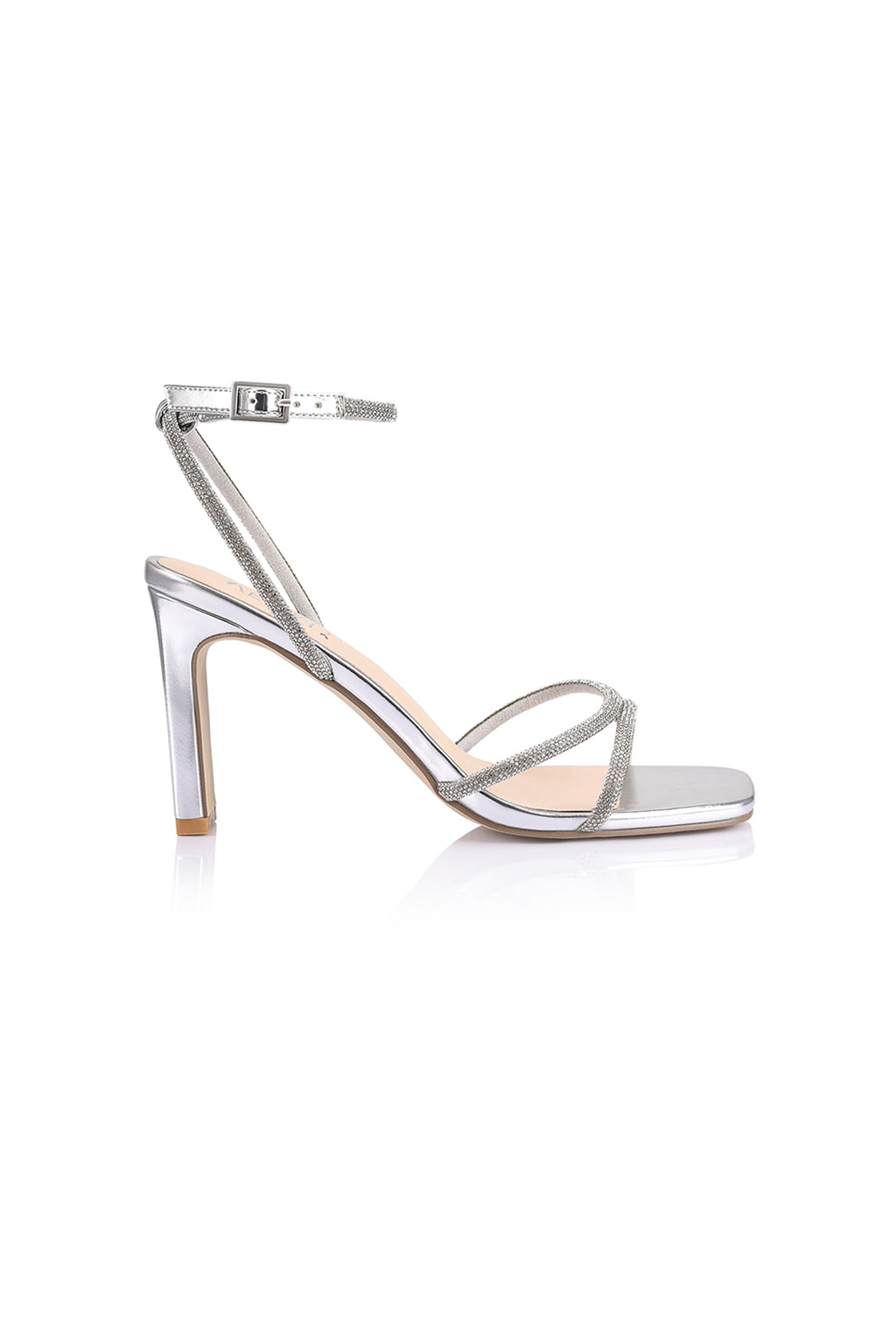 VERALi Kian Block Heel Sandals Silver by Selfie Leslie