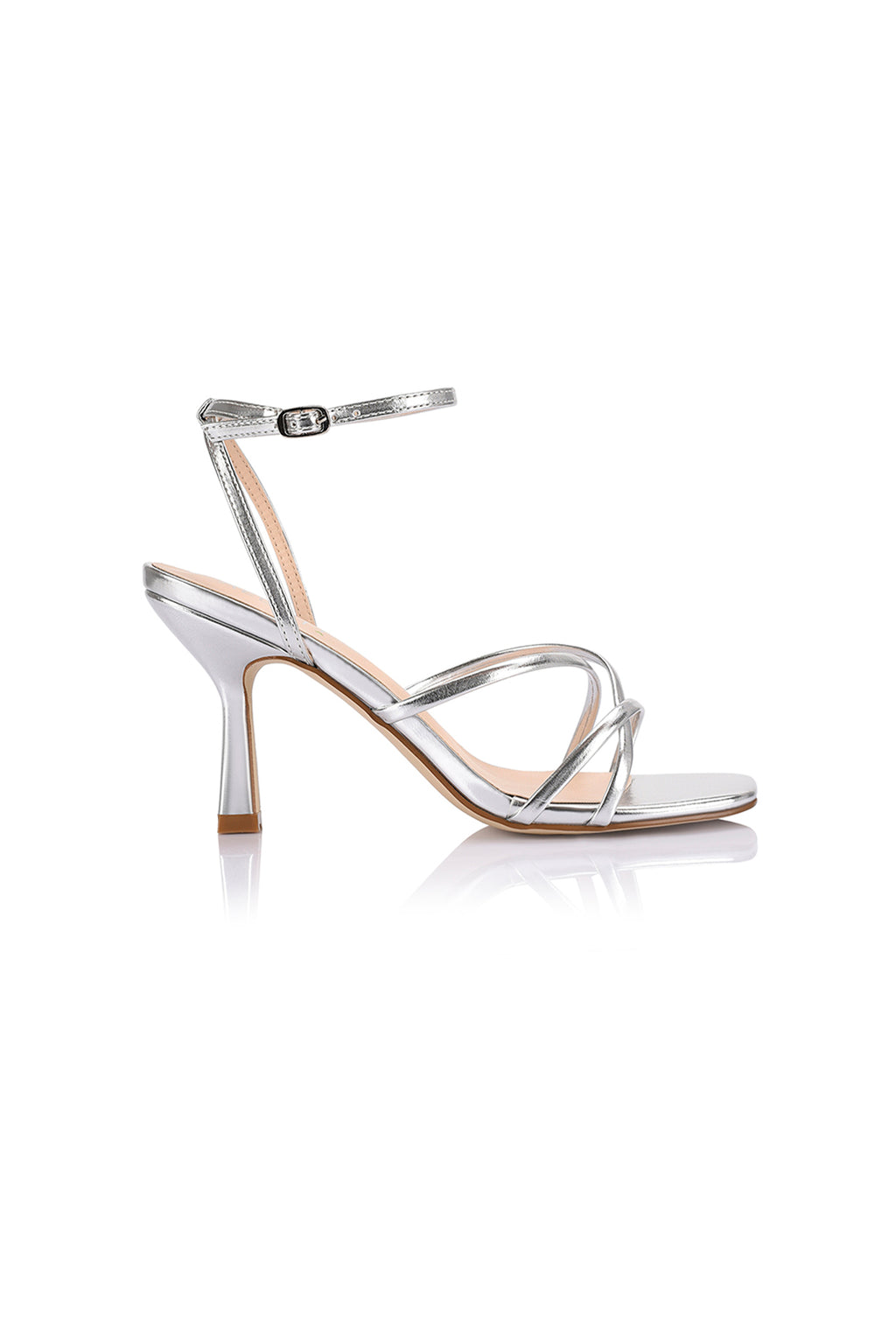 VERALi Penelope Strappy Sandals Silver Metallic by Selfie Leslie