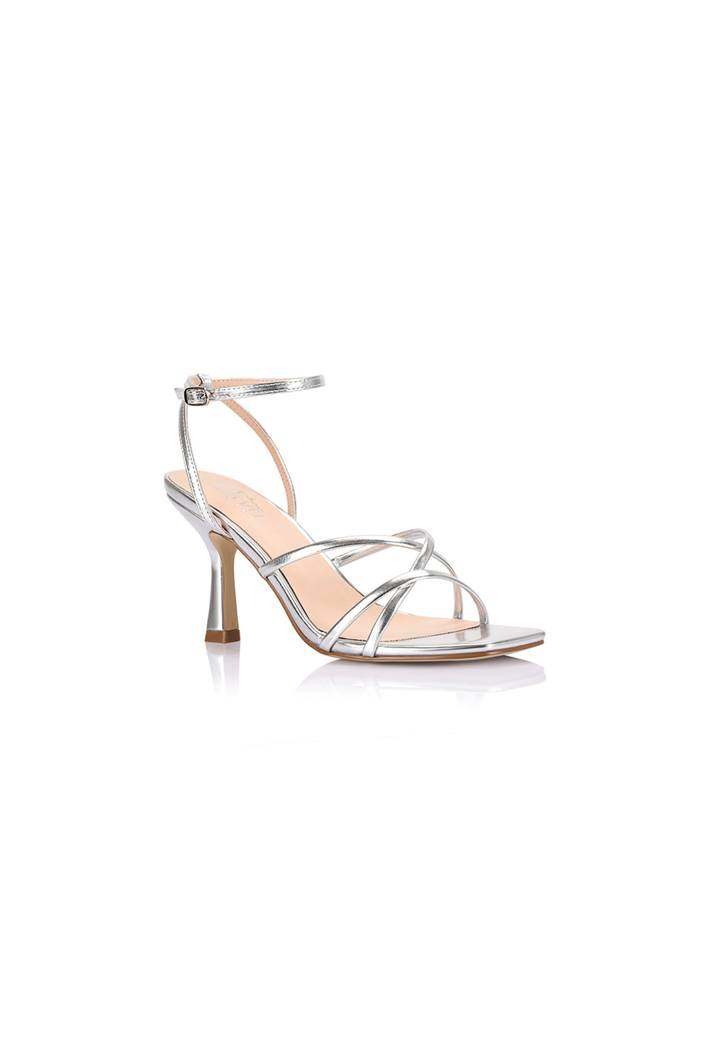 VERALi Penelope Strappy Sandals Silver Metallic by Selfie Leslie