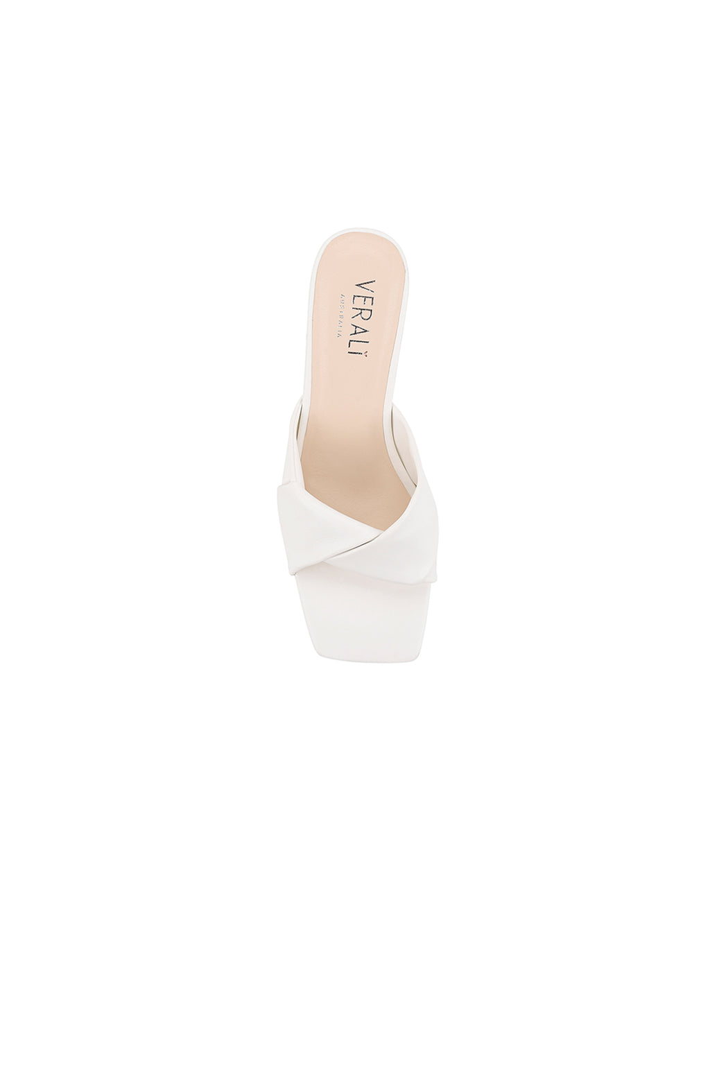 VERALi Stella Block Heel Mules Chalk Smooth by Selfie Leslie
