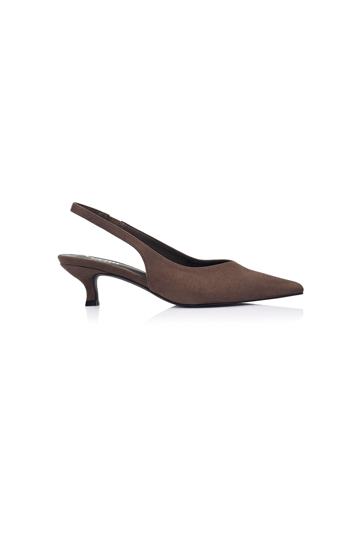 VERALI Lush Slingback Kitten Heels Chocolate by Selfie Leslie