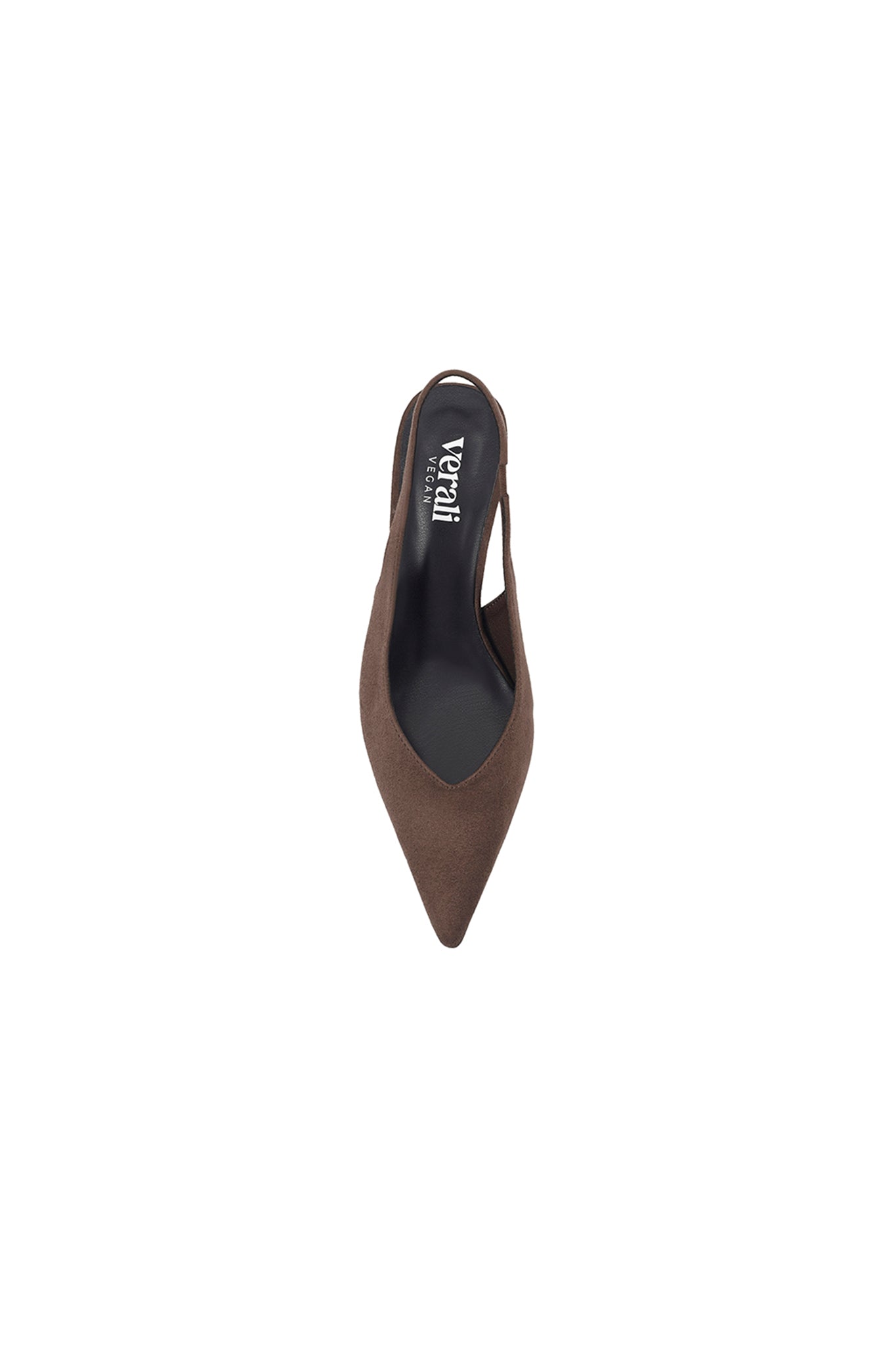 VERALI Lush Slingback Kitten Heels Chocolate by Selfie Leslie