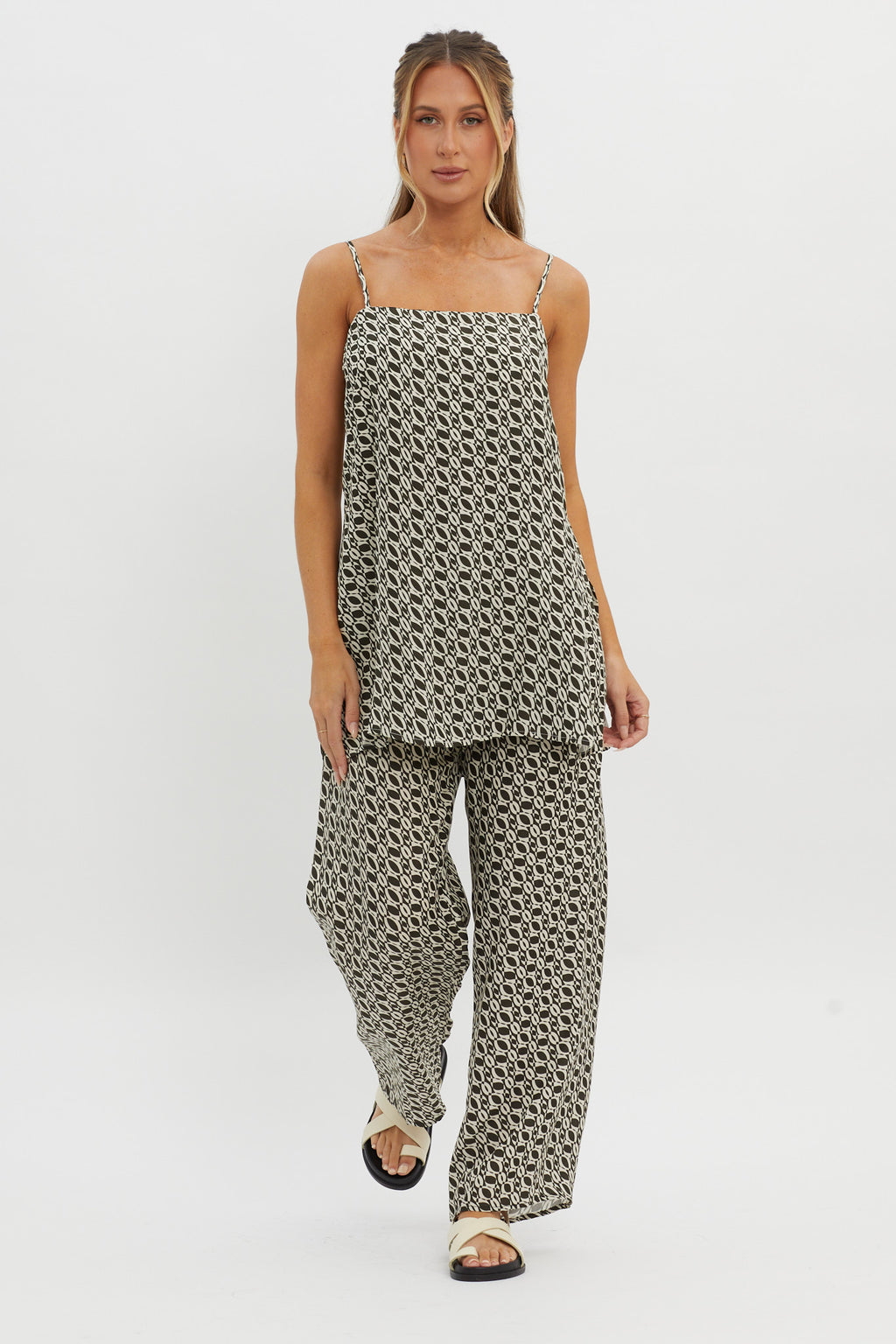 Avenue Drawstring Pants Print Solna by Selfie Leslie