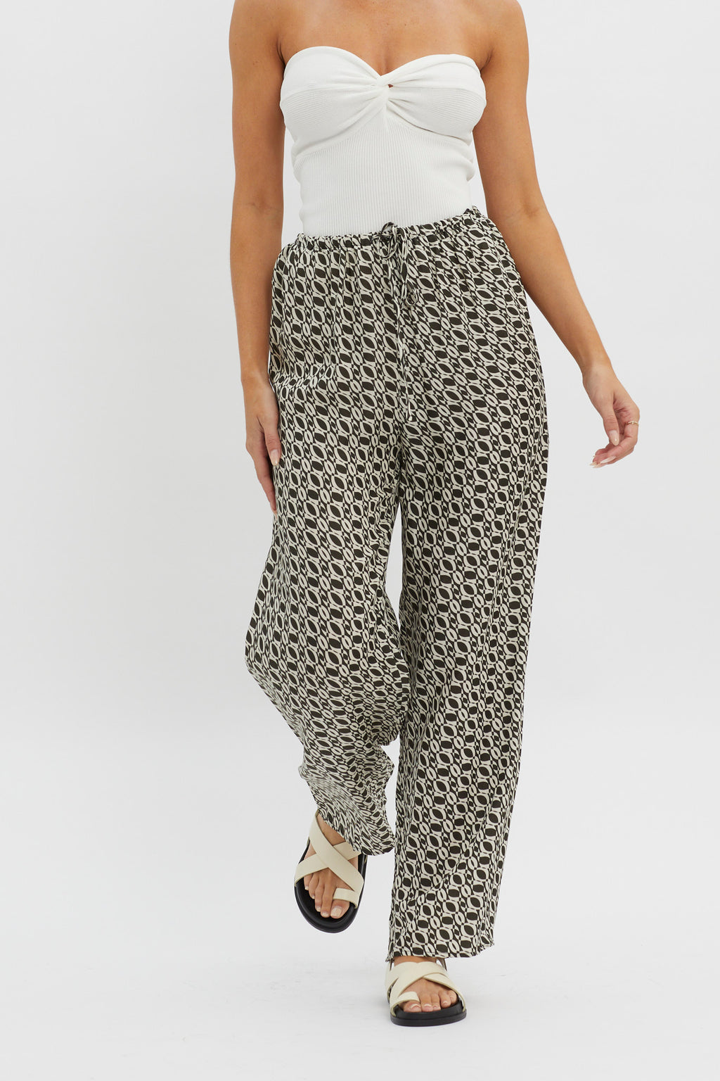 Avenue Drawstring Pants Print Solna by Selfie Leslie