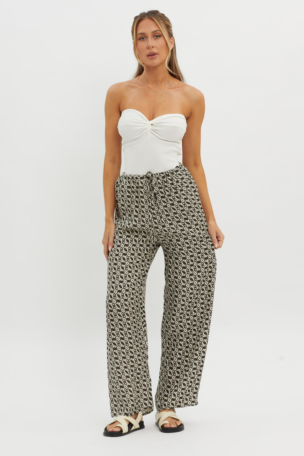 Avenue Drawstring Pants Print Solna by Selfie Leslie