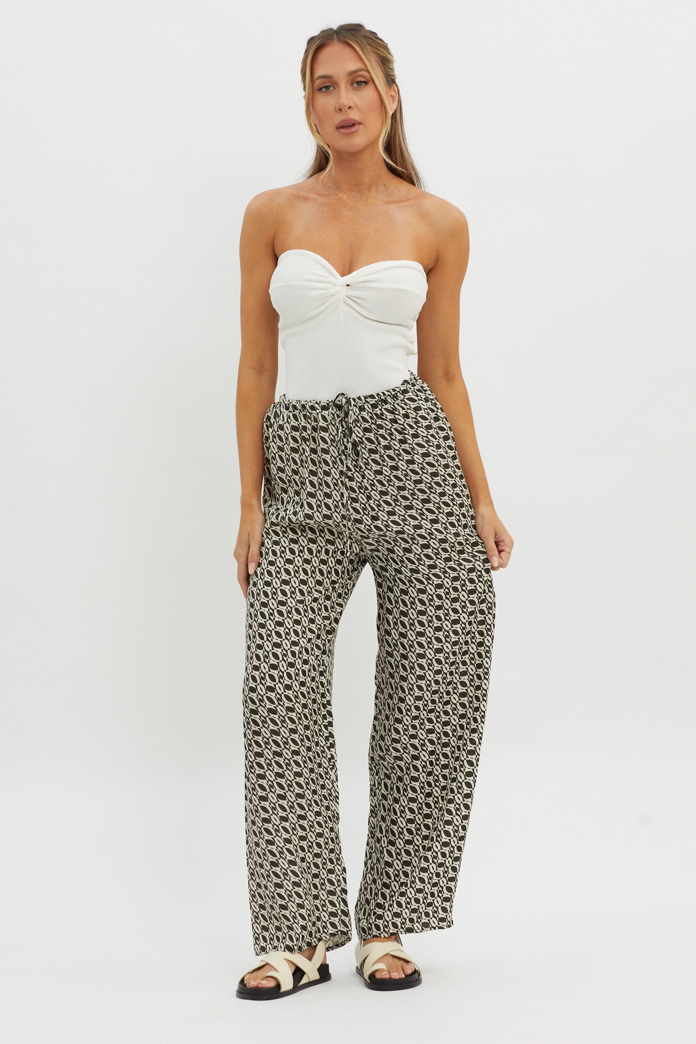 Avenue Drawstring Pants Print Solna by Selfie Leslie