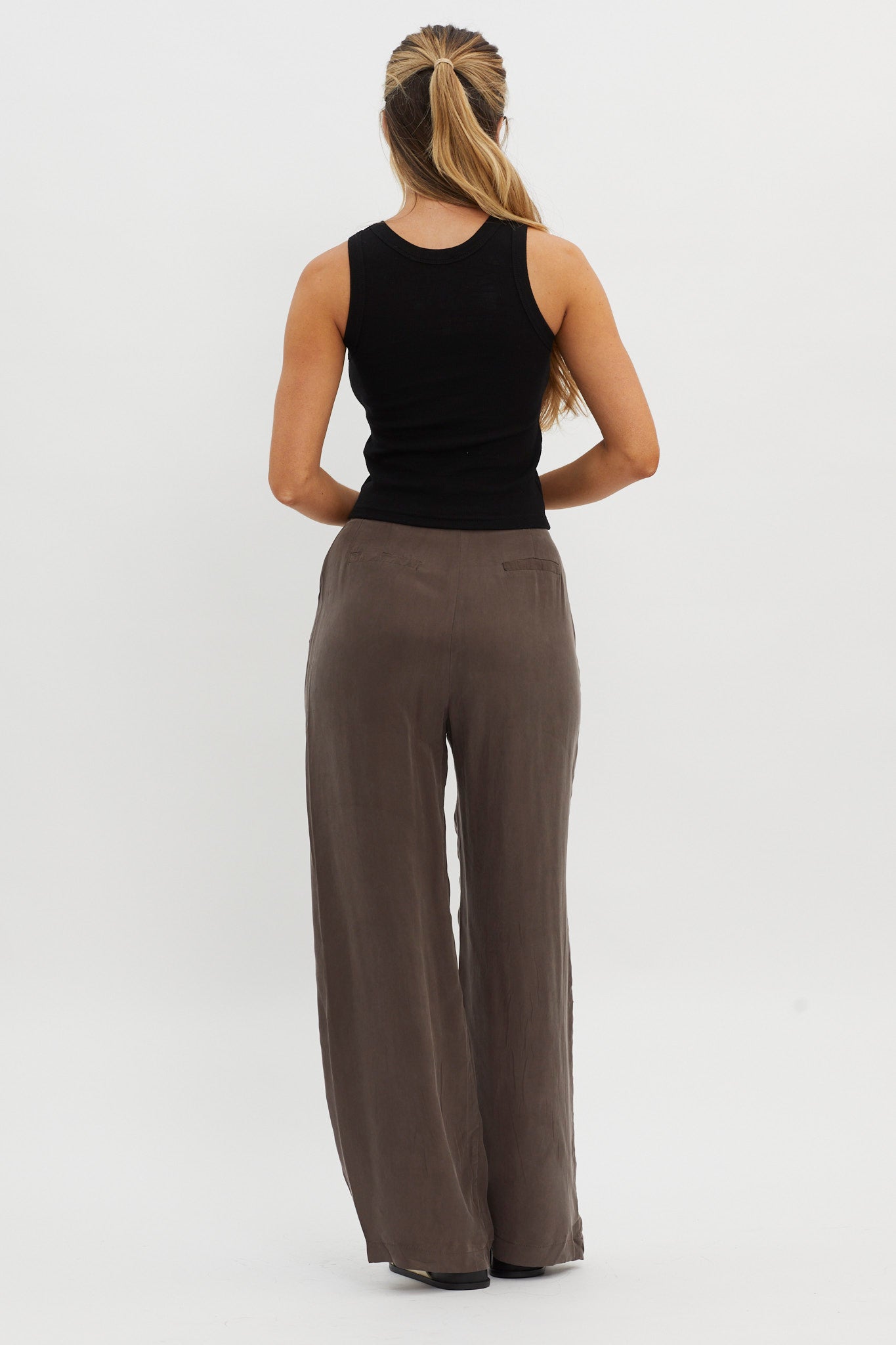 Dodie Straight Leg Trouser Pants Warm Grey by Selfie Leslie