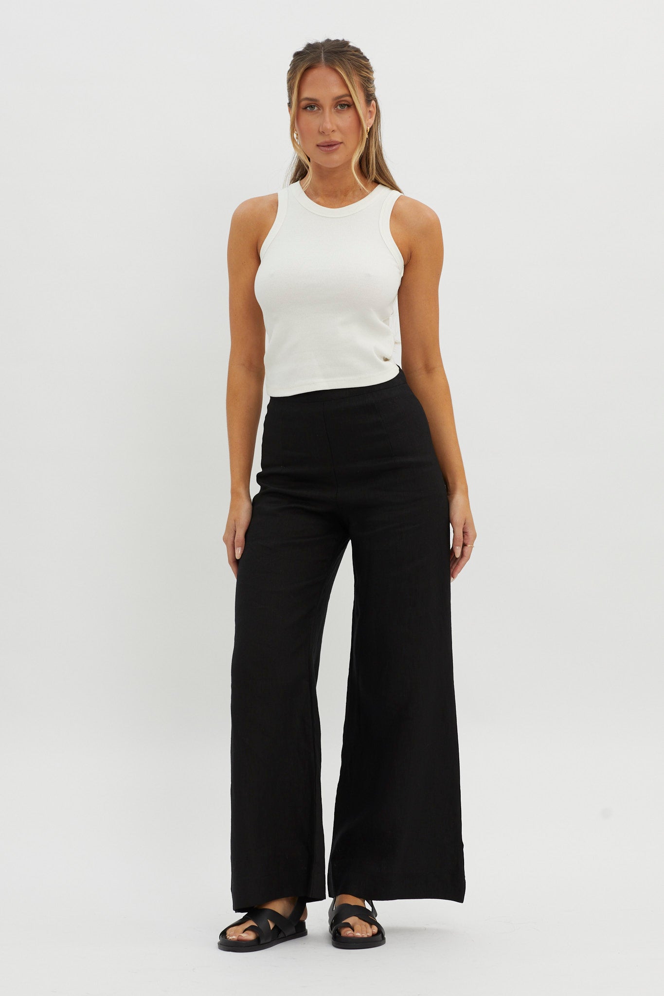 Wanda Wide Leg Pants Black by Selfie Leslie