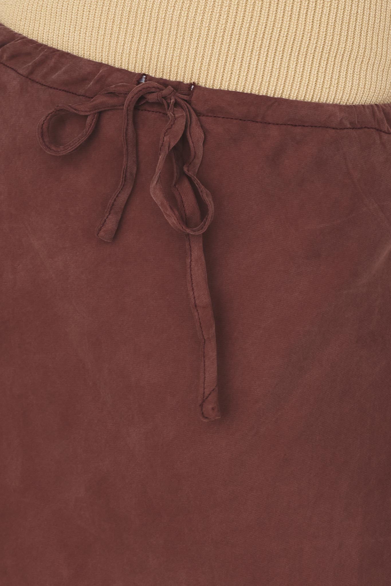 Merisa Drawstring Midi Skirt Choco by Selfie Leslie