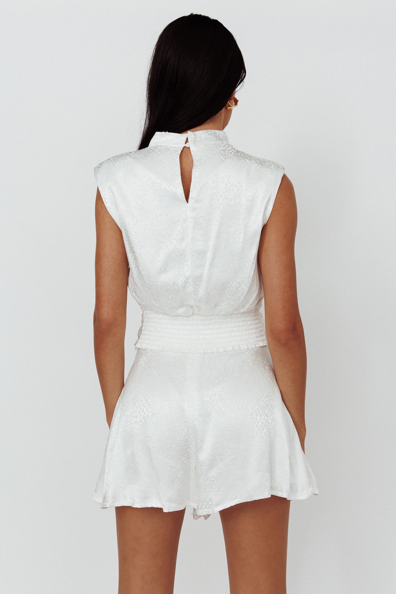 Cruising Twist Waist Top White by Selfie Leslie