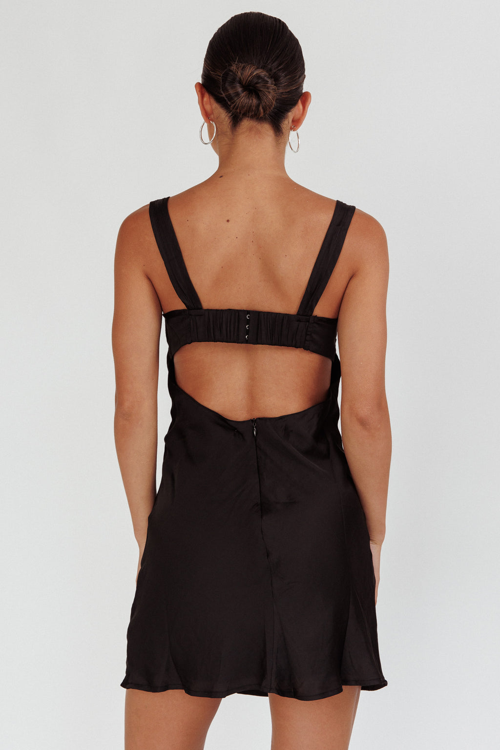 Stazi Sweetheart Neckline Mini Dress Black by Selfie Leslie