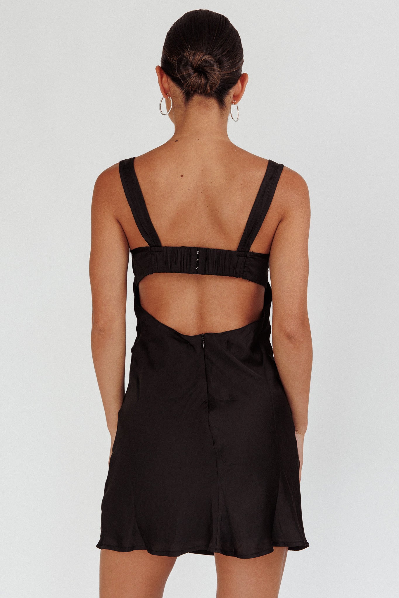 Stazi Sweetheart Neckline Mini Dress Black by Selfie Leslie