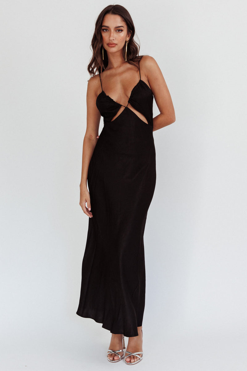 Shop the Casa Nova Cut-Out String Dress Black