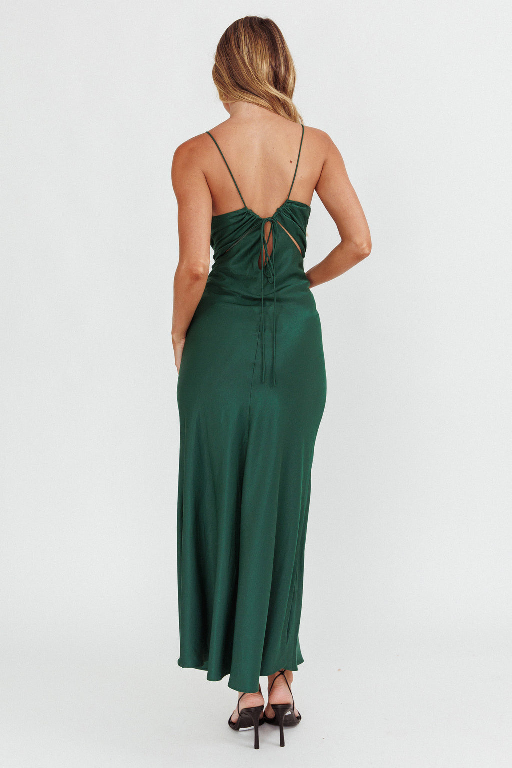 Casa Nova Cut-Out String Dress Emerald by Selfie Leslie
