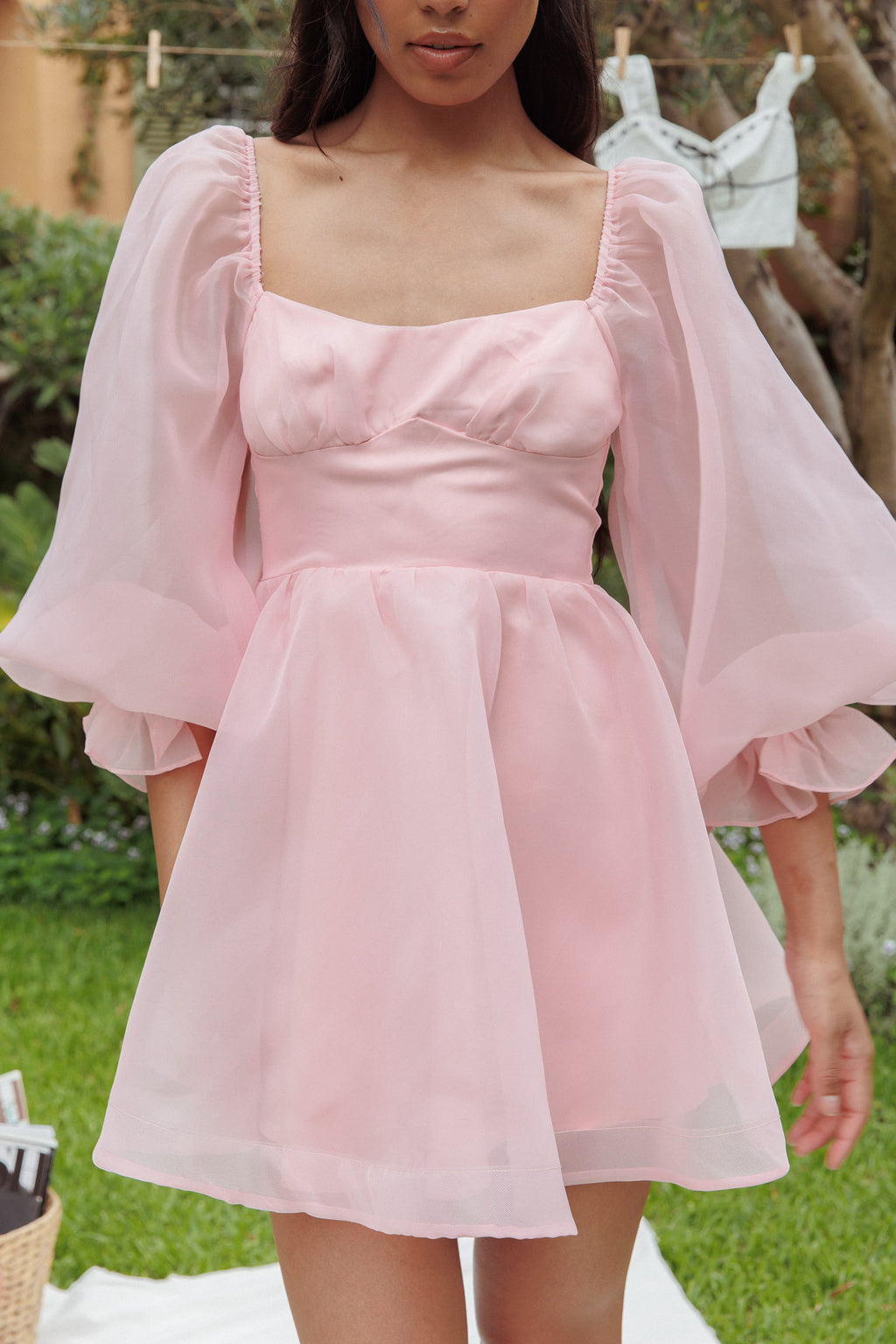 I've Got Sunshine Long Sleeve Mini Dress Blush by Selfie Leslie