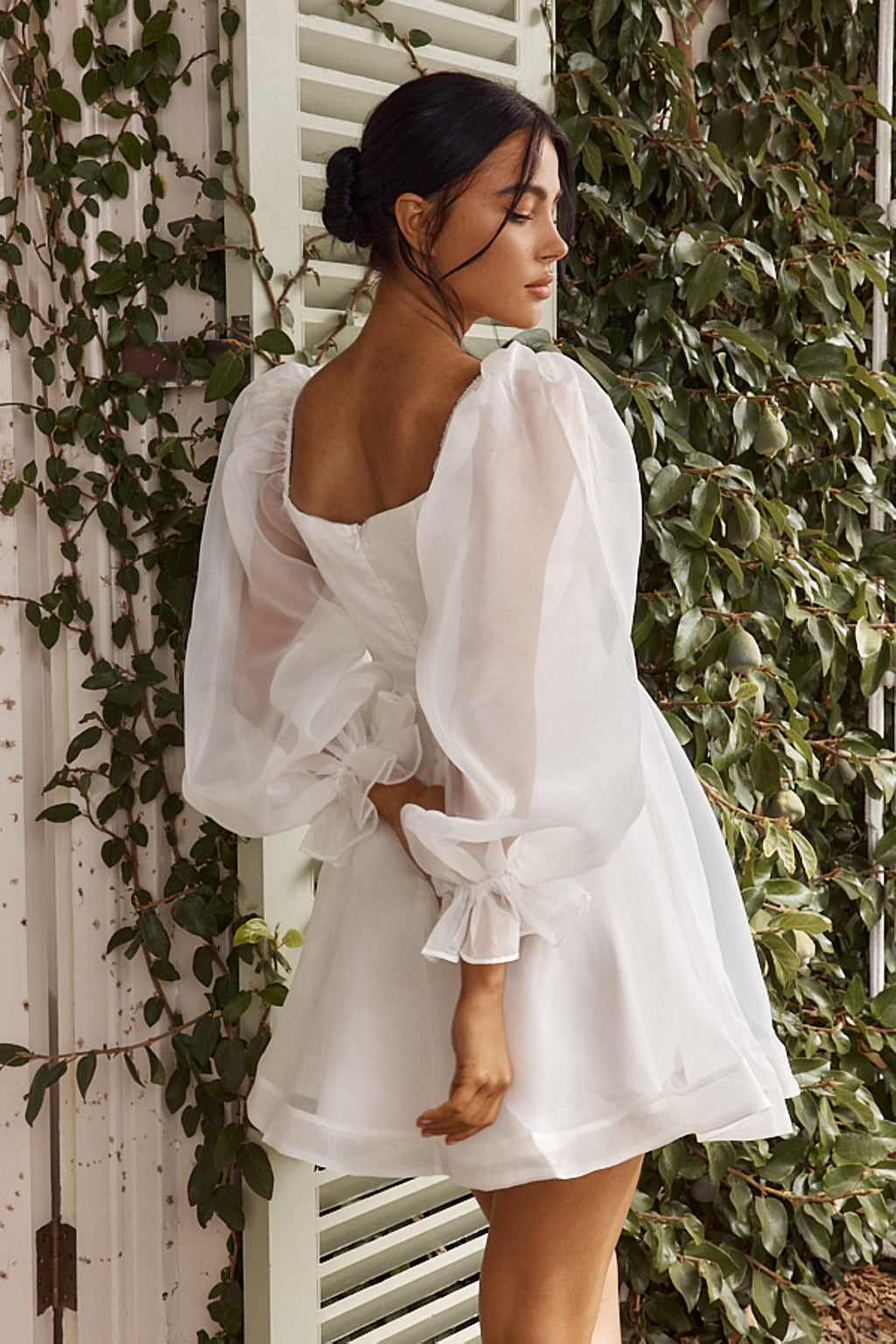 I've Got Sunshine Long Sleeve Mini Dress White by Selfie Leslie