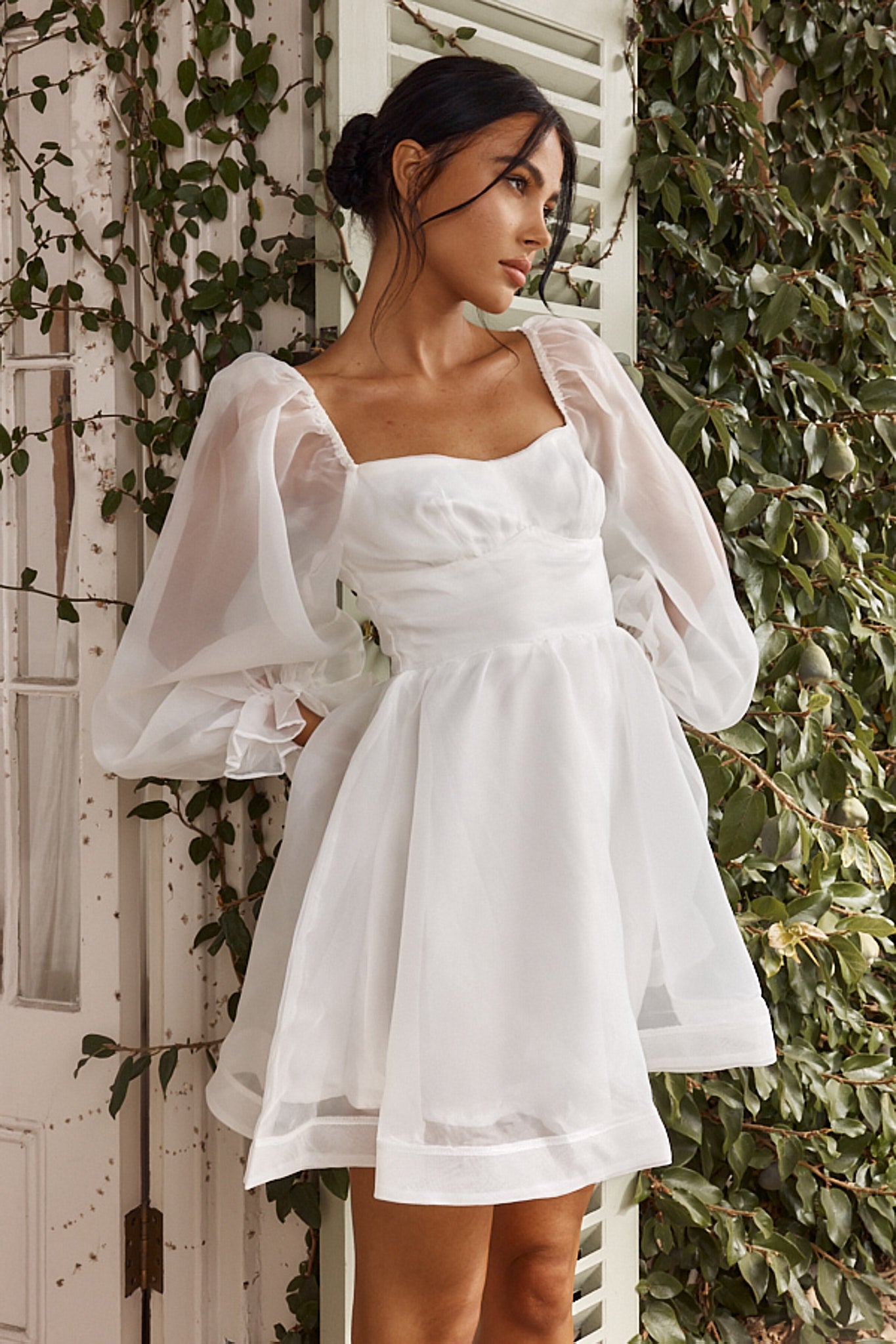Long Sleeve Grad Dresses White Short White Graduation Dress White