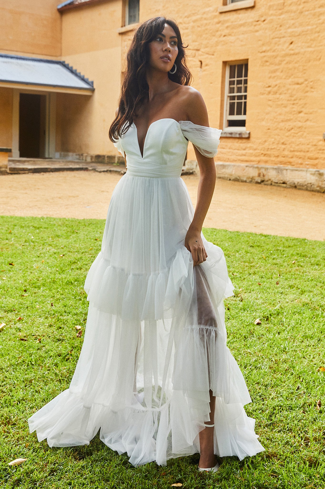 Pixi Off Shoulder Maxi Dress White Selfie Leslie Pixi Off Shoulder Maxi Dress White Selfie Leslie