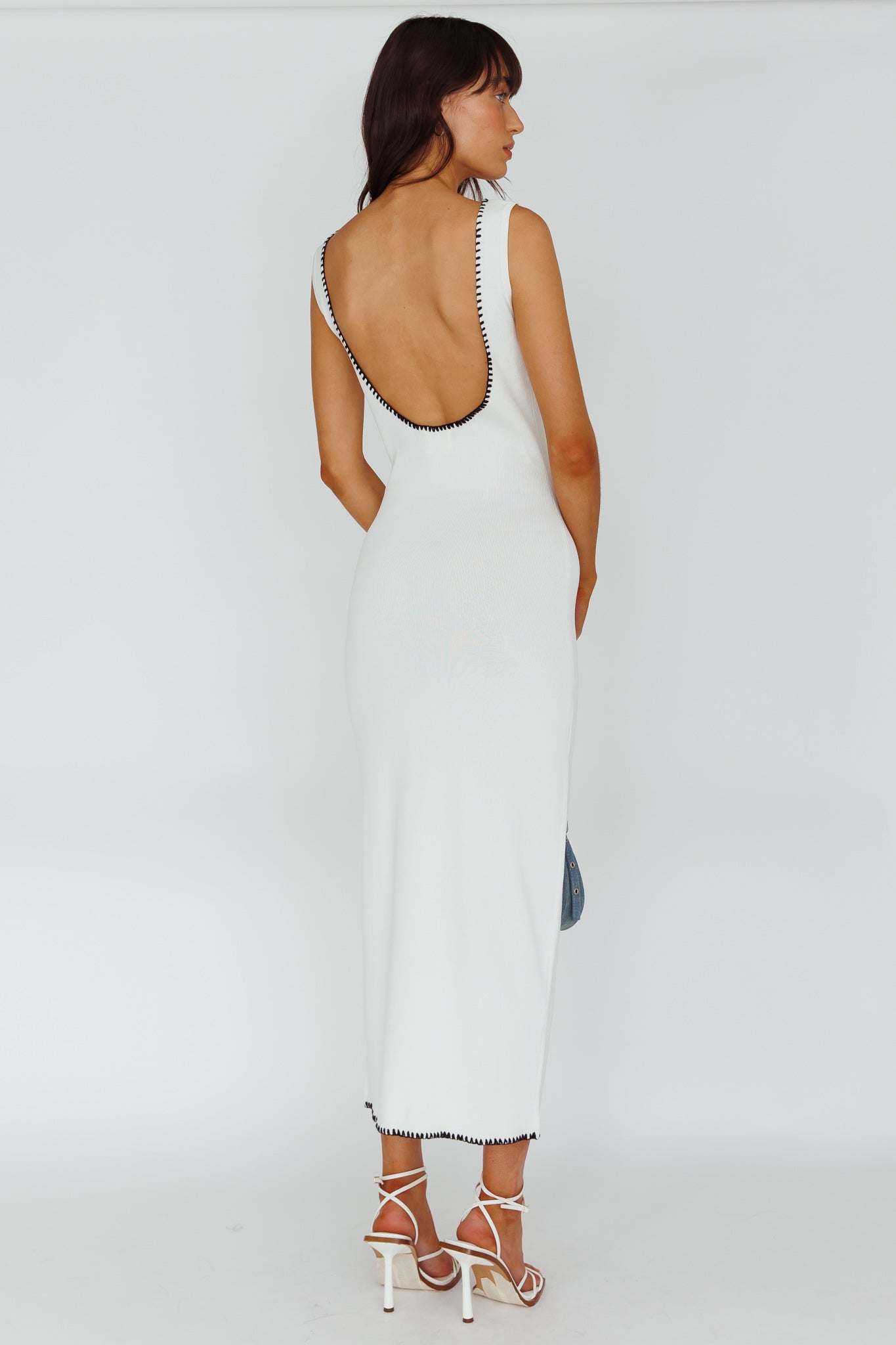 North Shore Blanket Stitch Knit Maxi Dress White Selfie Leslie North Shore Blanket Stitch Knit Maxi Dress White Selfie Leslie