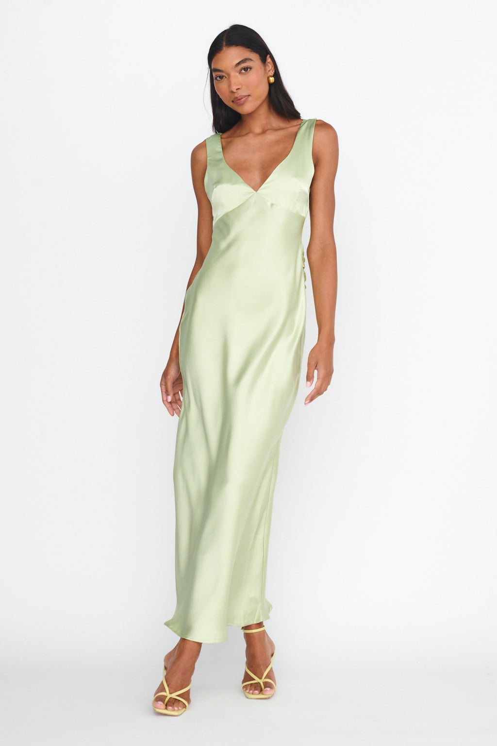 Jelena Draped Back Maxi Dress Apple by Selfie Leslie
