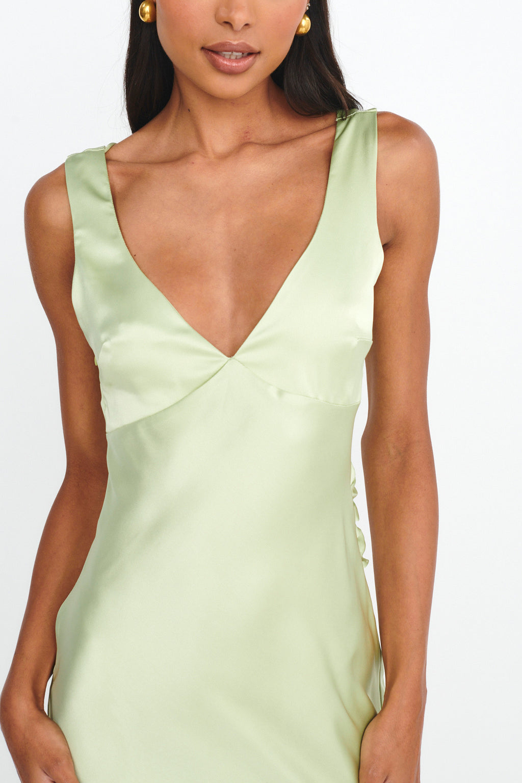 Jelena Draped Back Maxi Dress Apple by Selfie Leslie
