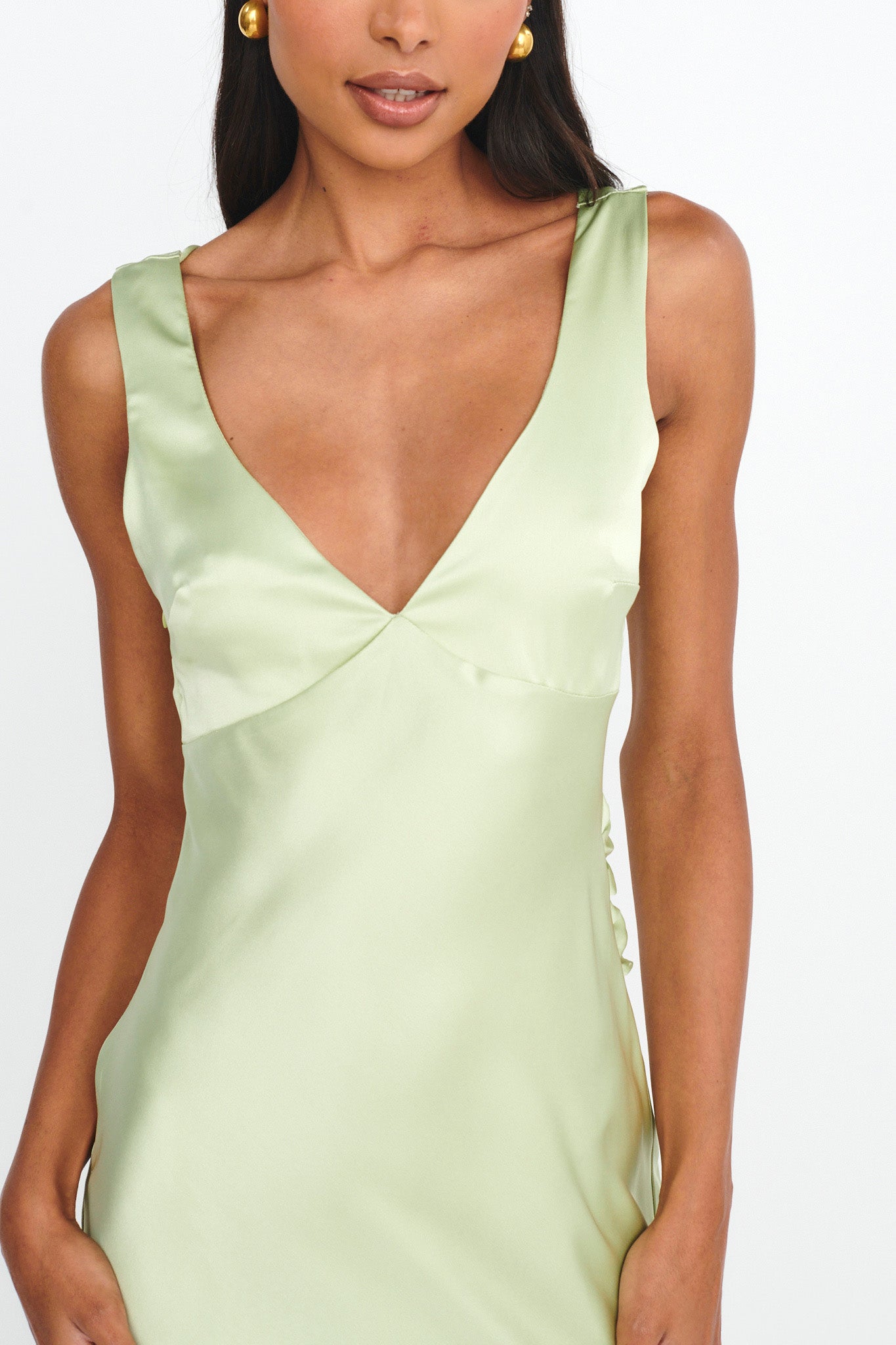 Jelena Draped Back Maxi Dress Apple by Selfie Leslie