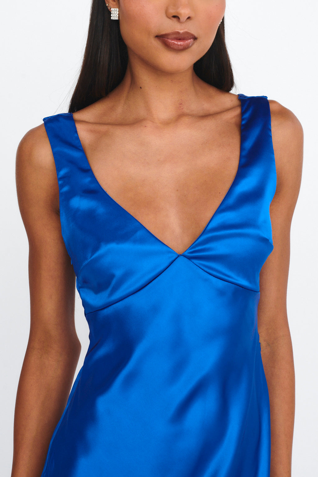 Jelena Draped Back Maxi Dress Sapphire by Selfie Leslie