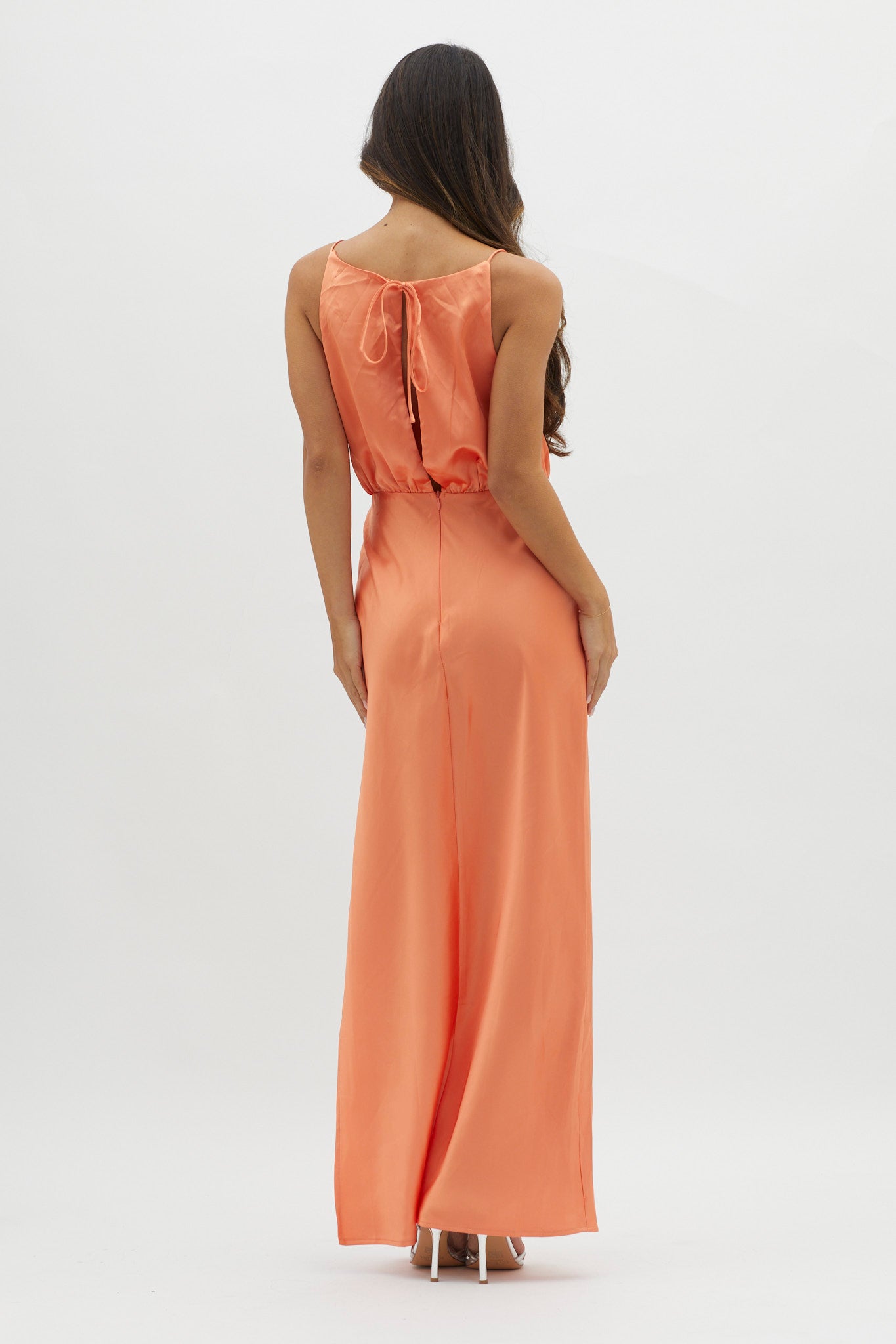 Midnight Hour Side Split Midi Dress Sunset by Selfie Leslie