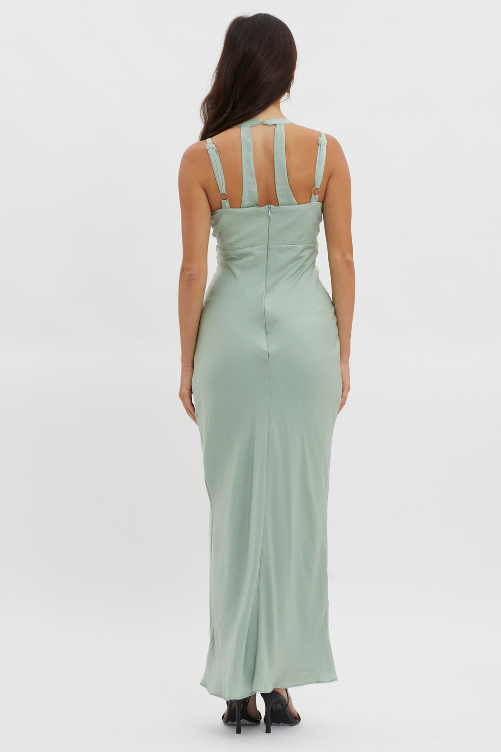 Stellar Twist Bodice Multi-Strap Dress Sage by Selfie Leslie
