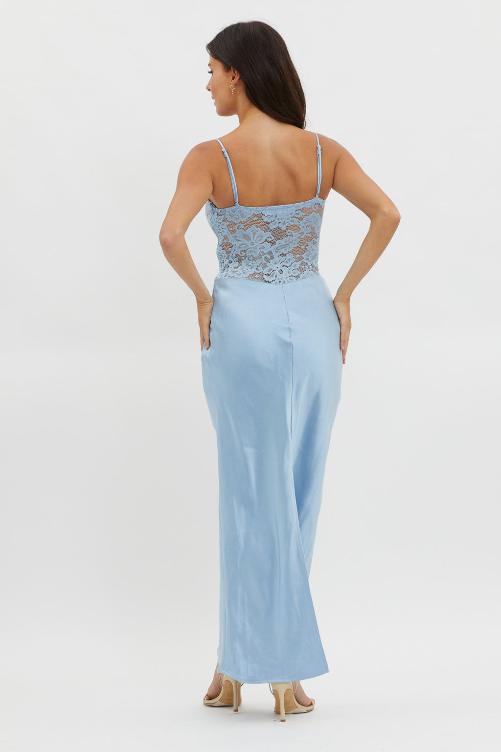 Moon Magic Floral Bodice Dress Blue by Selfie Leslie