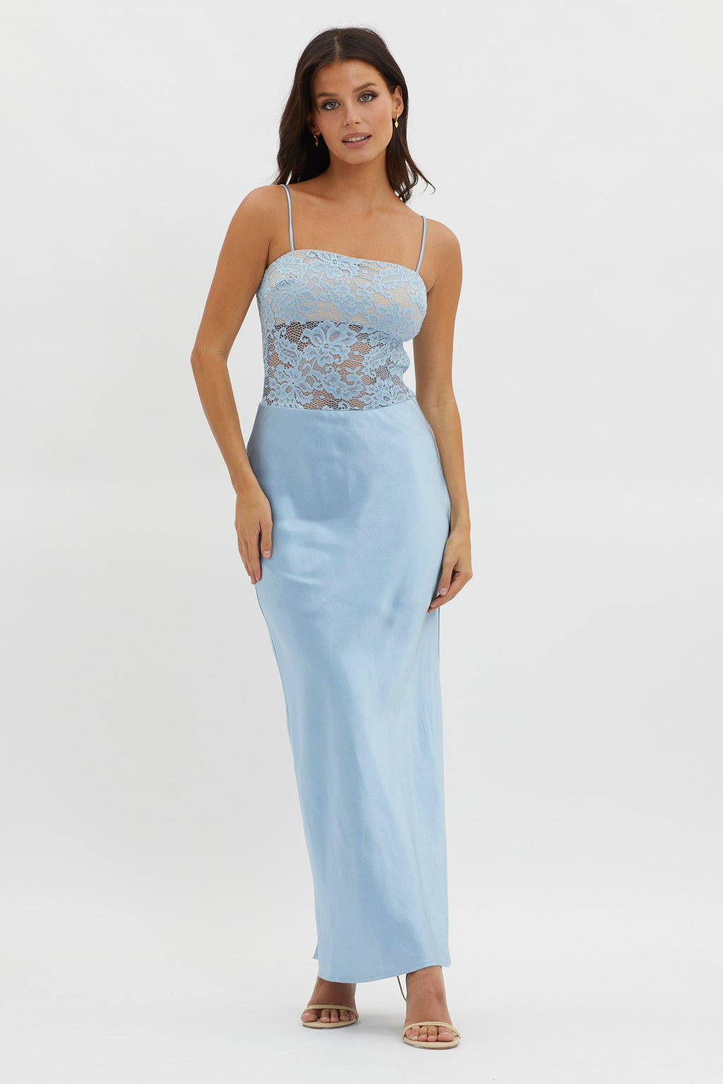 Moon Magic Floral Bodice Dress Blue by Selfie Leslie