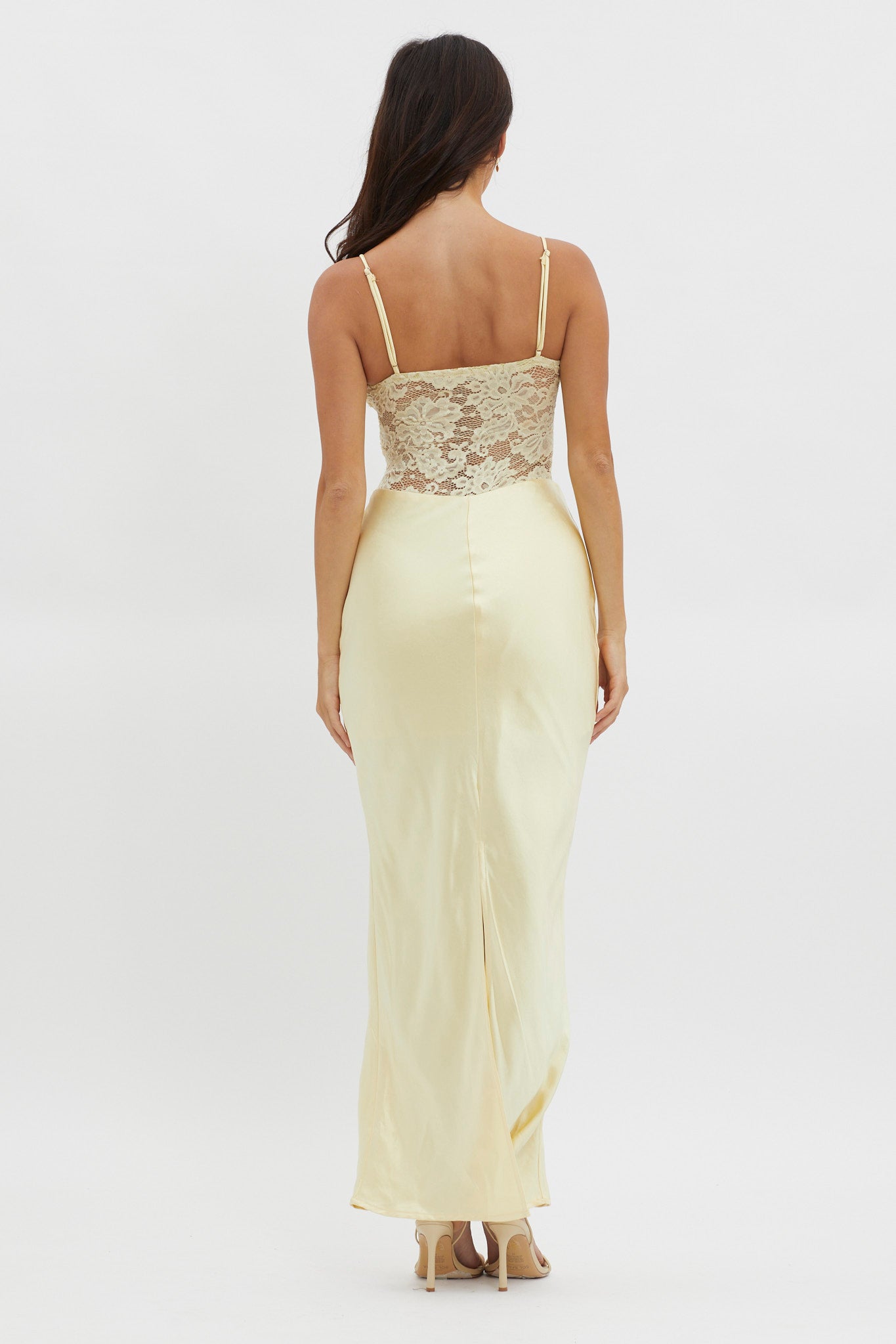 Moon Magic Floral Bodice Dress Lemon by Selfie Leslie