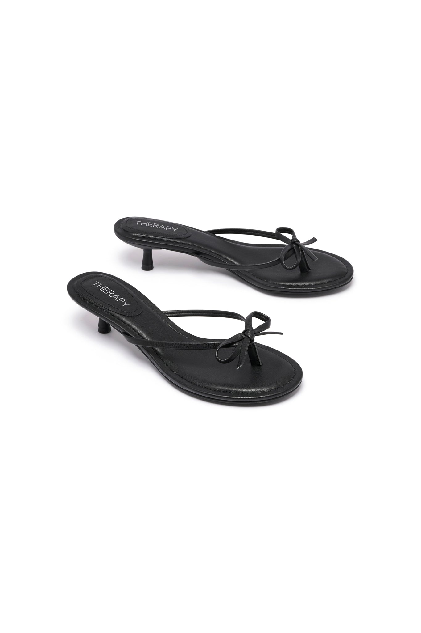 THERAPY Somer Thong Heel Black by Selfie Leslie