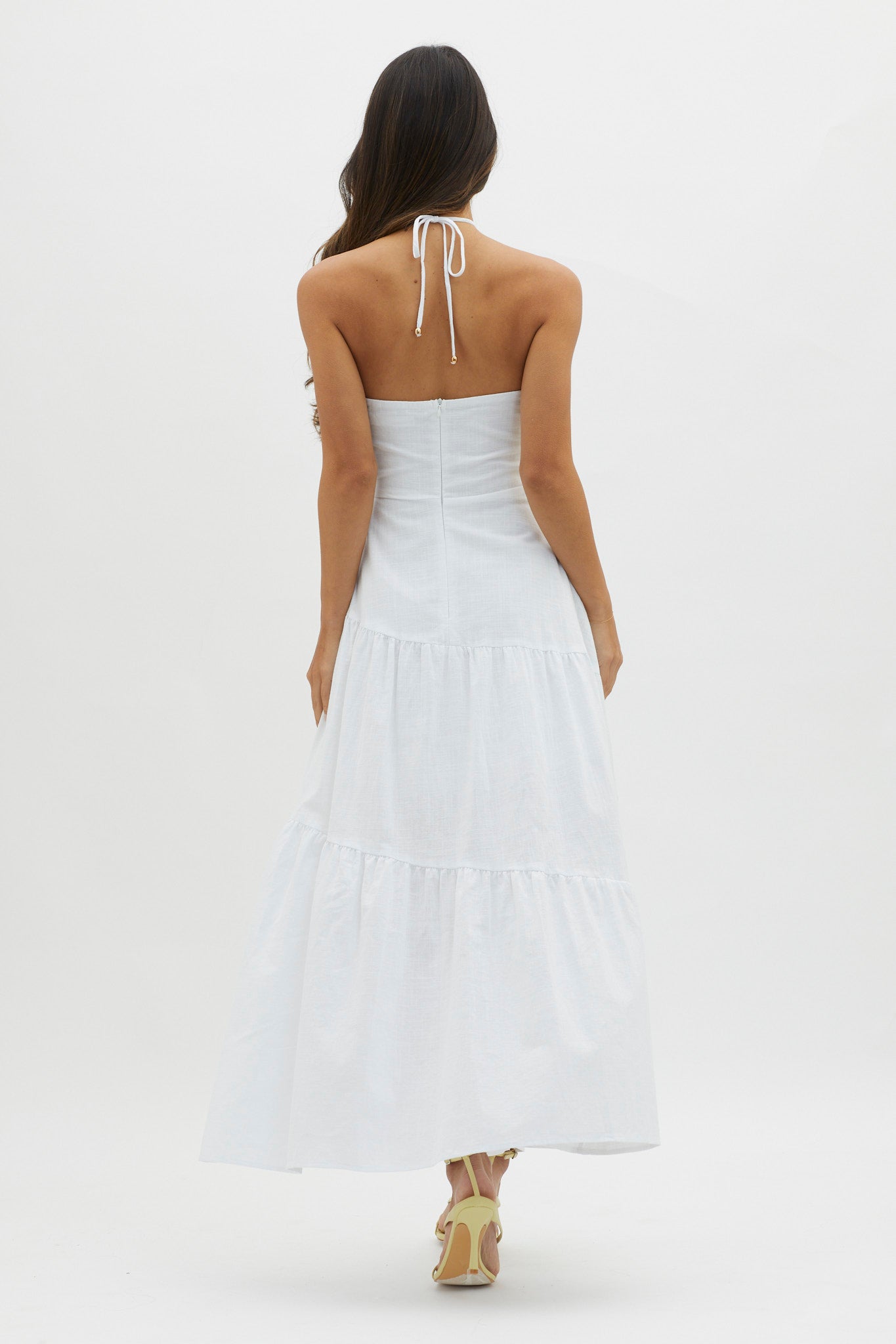 Bondi Rose Decoration Maxi Dress White by Selfie Leslie