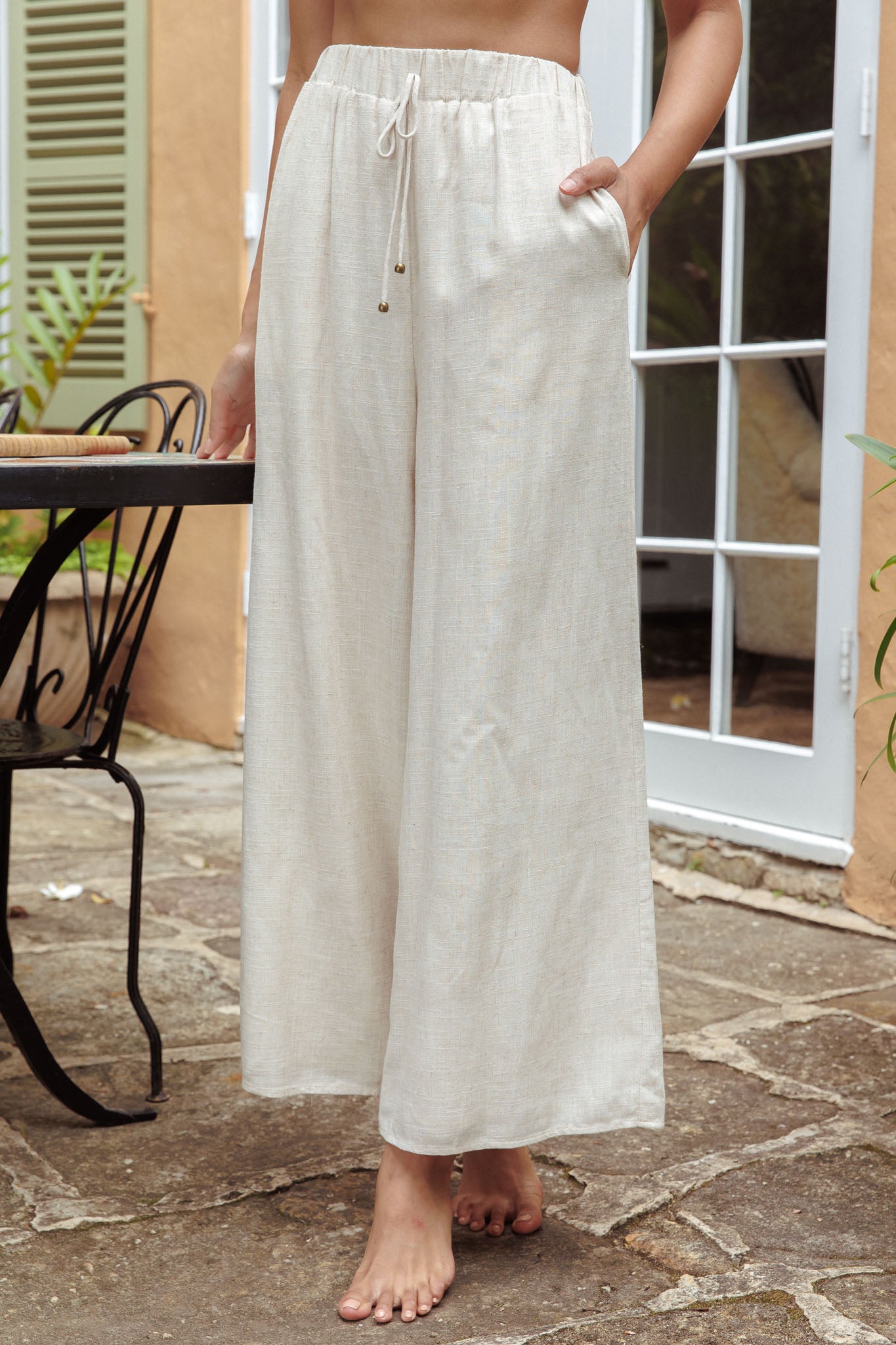 Bondi Side Pocket Pants Oat by Selfie Leslie
