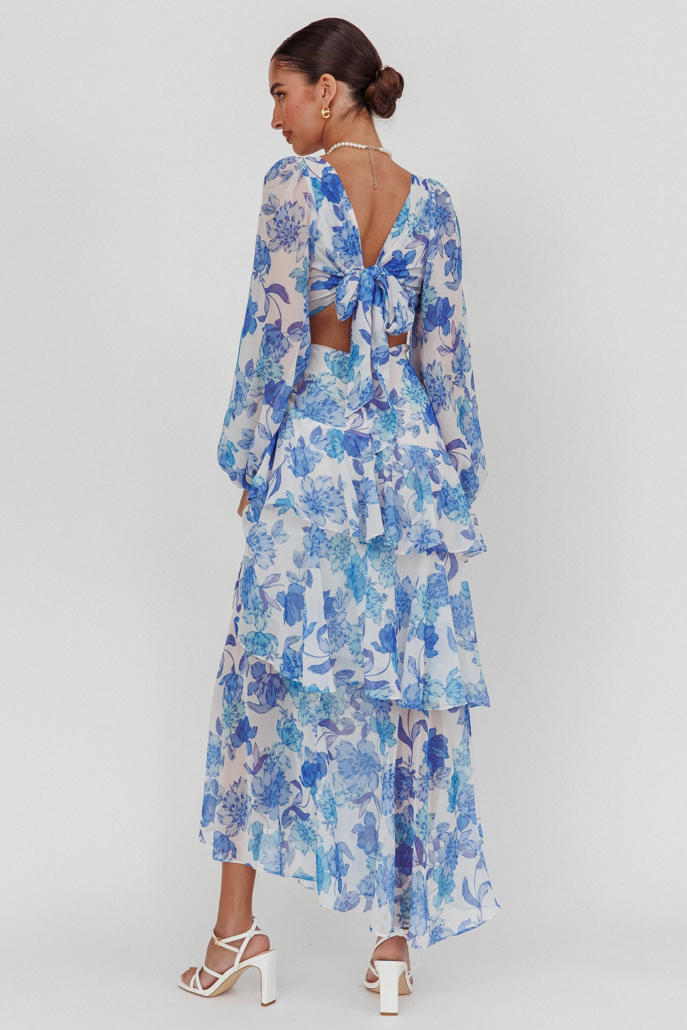 biella ruffle floral maxi dress ASTR the Label | Biella Ruffle Floral Maxi Dress | Size XS