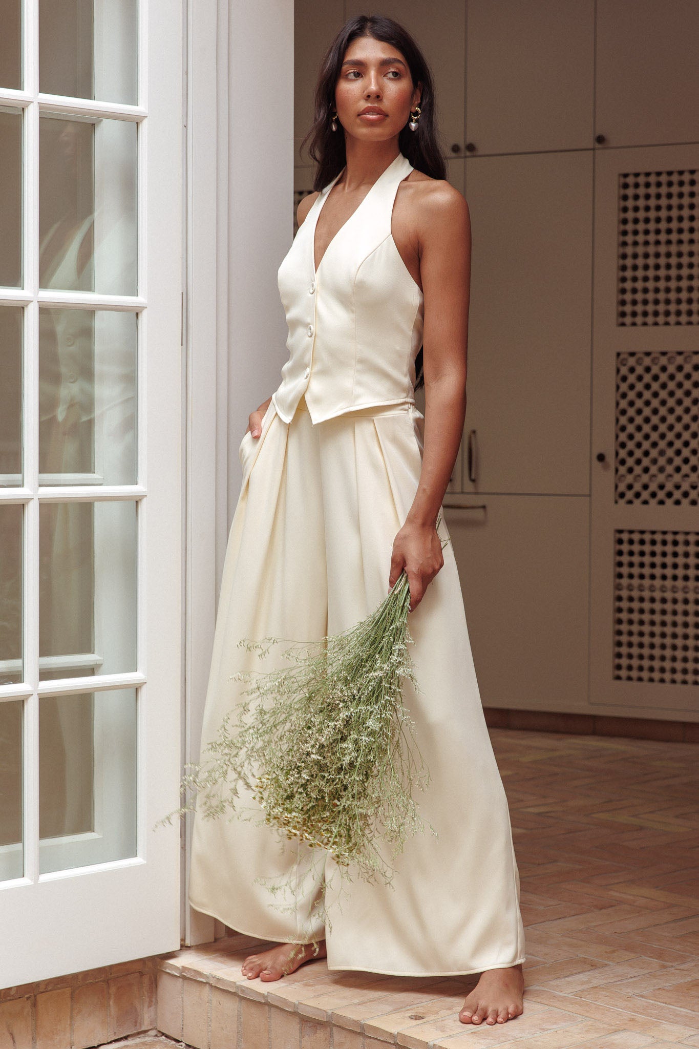 Tammi Wide Leg Pants Butter by Selfie Leslie