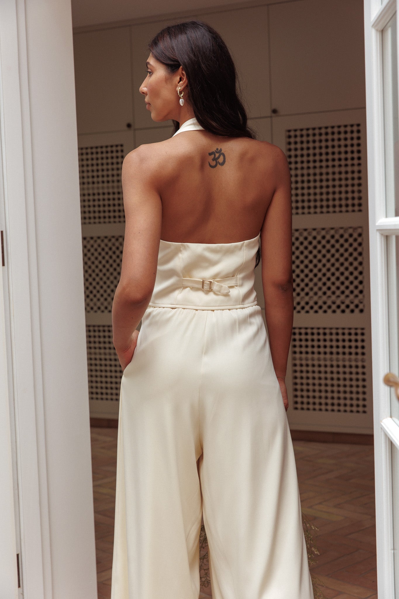 Tammi Halter Vest Top Butter by Selfie Leslie